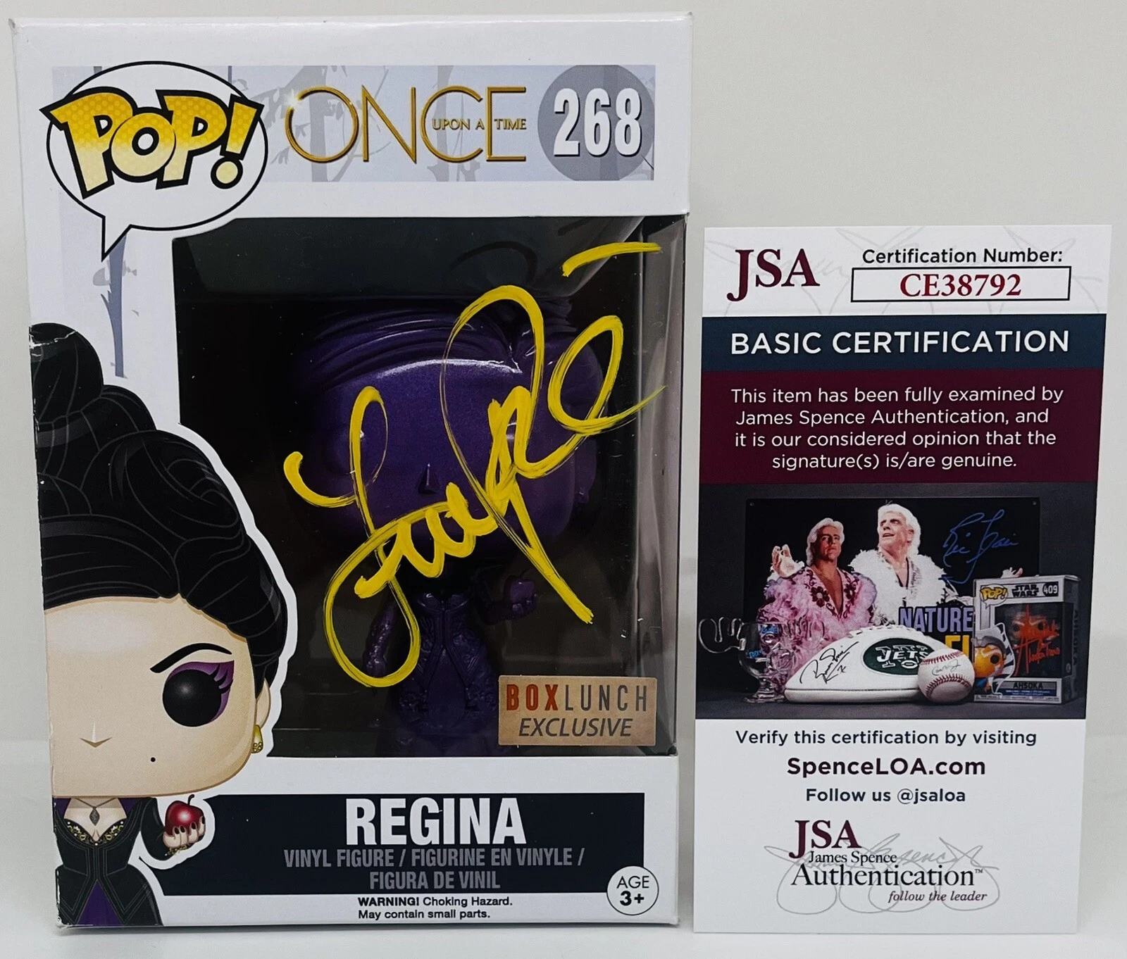 LANA PARRILLA SIGNED REGINA POP FUNKO FIGURE ONCE UPON A TIME BOX LUNCH JSA COA