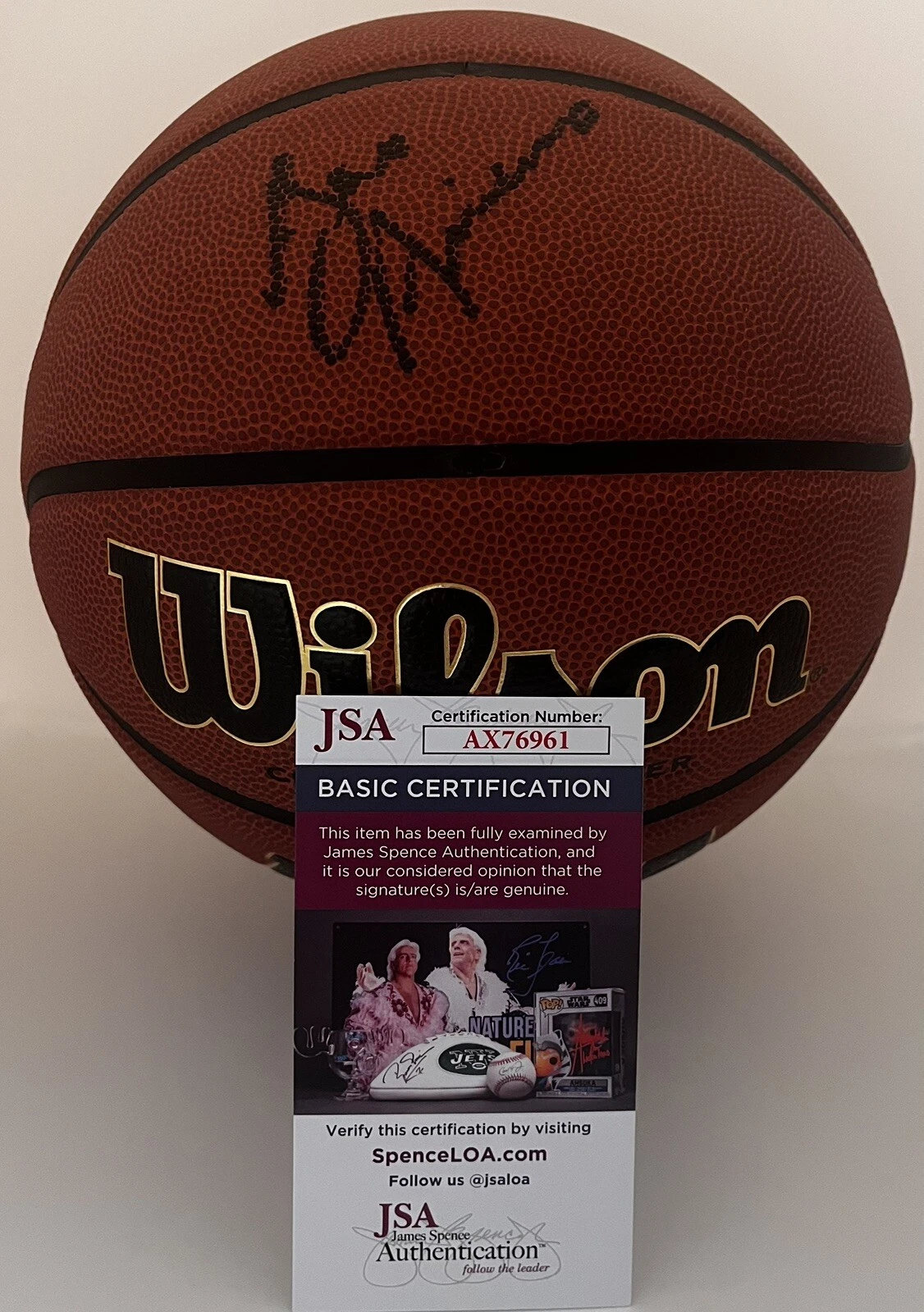 GENO AURIEMMA SIGNED WILSON NCAA BASKETBALL UCONN HUSKIES JSA COA