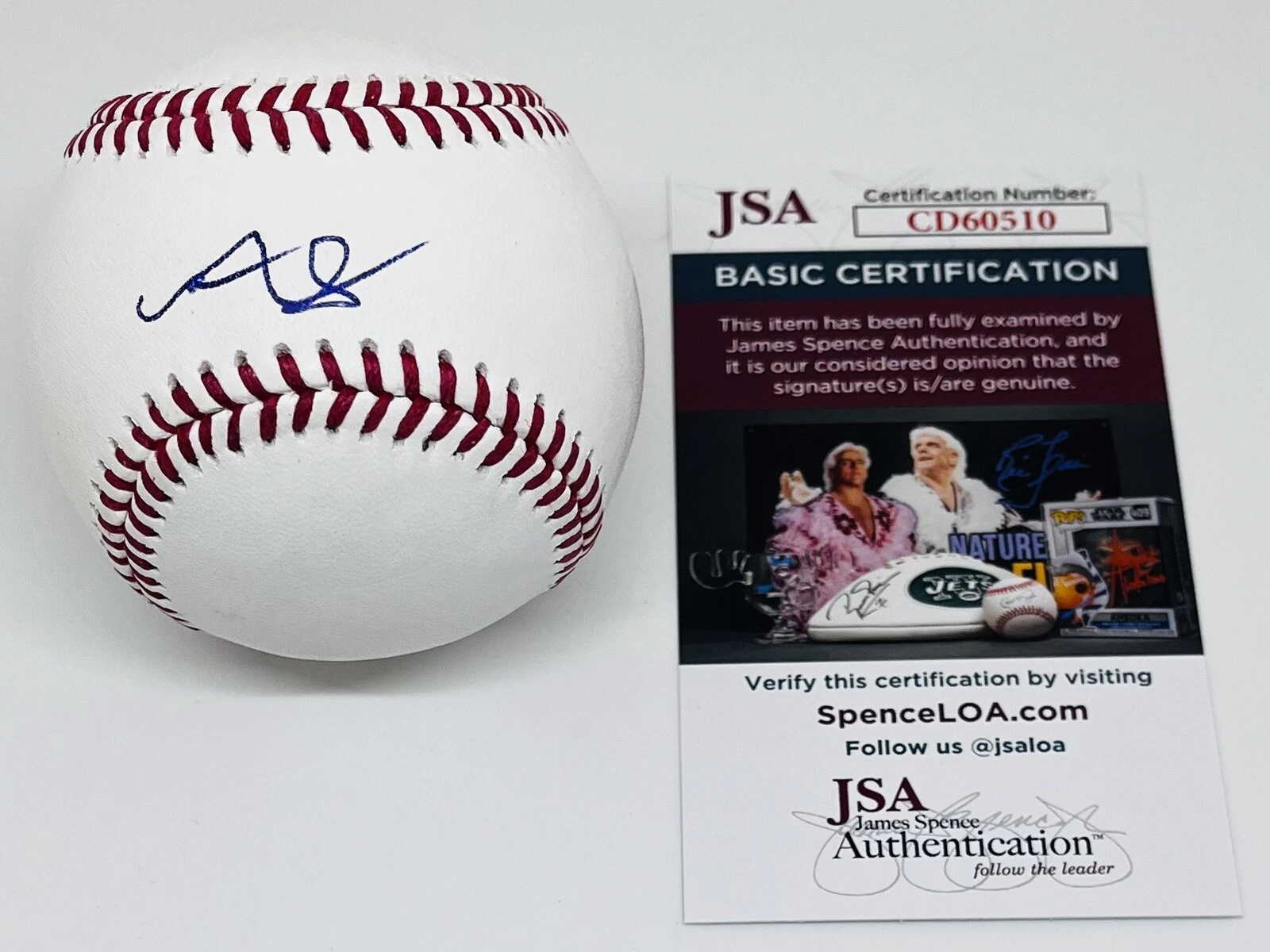 ANDREW SALAS SIGNED RAWLINGS MAJOR LEAGUE BASEBALL MIAMI MARLINS JSA COA