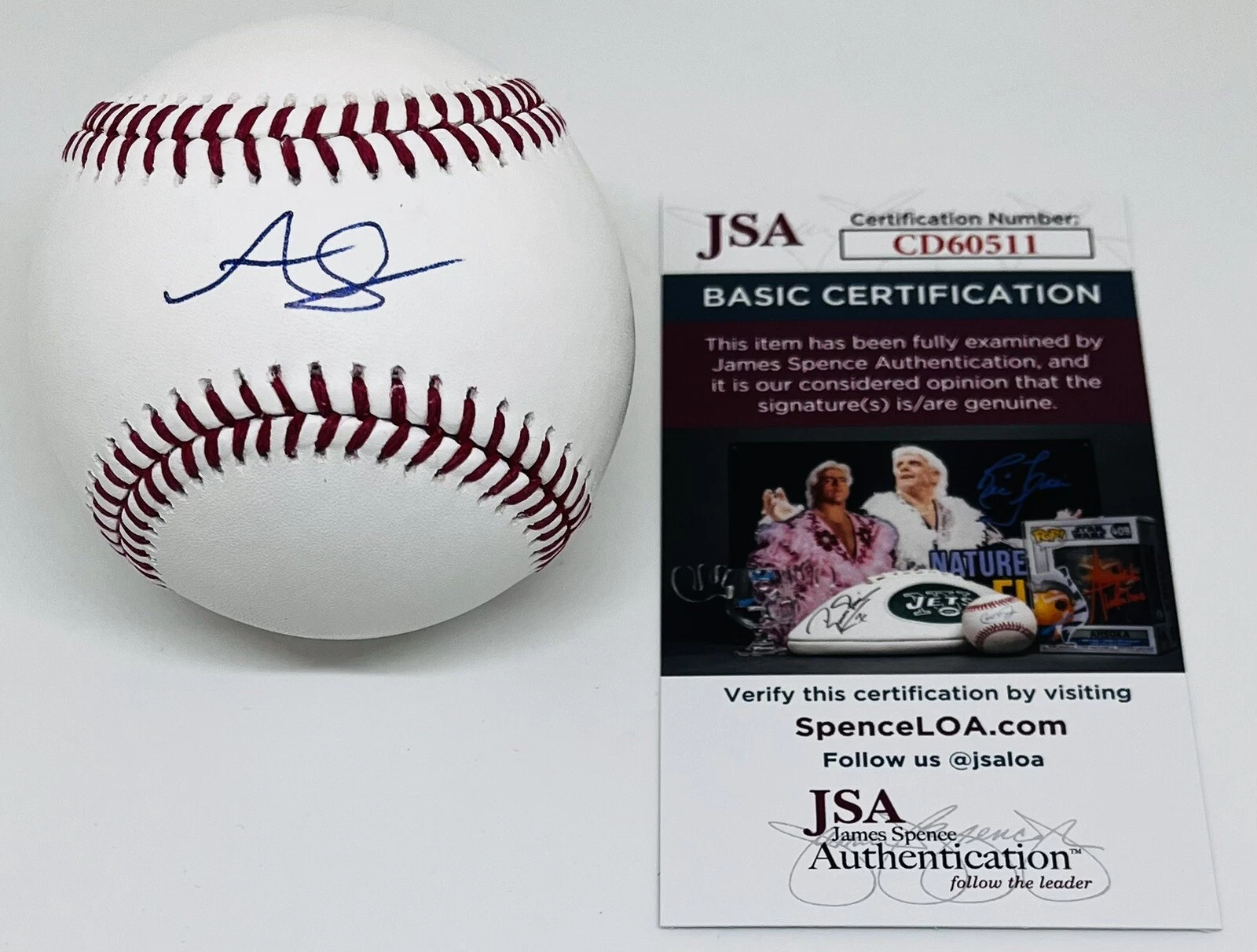 ANDREW SALAS SIGNED RAWLINGS MAJOR LEAGUE BASEBALL MIAMI MARLINS JSA COA