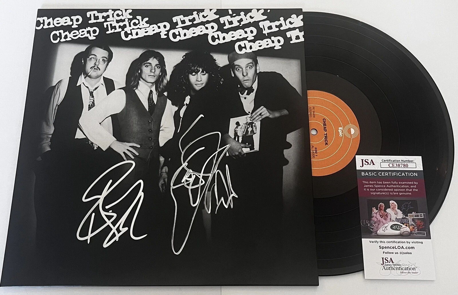 CHEAP TRICK ROBIN ZANDER RICK NIELSEN SIGNED LP VINYL RECORD ALBUM JSA COA