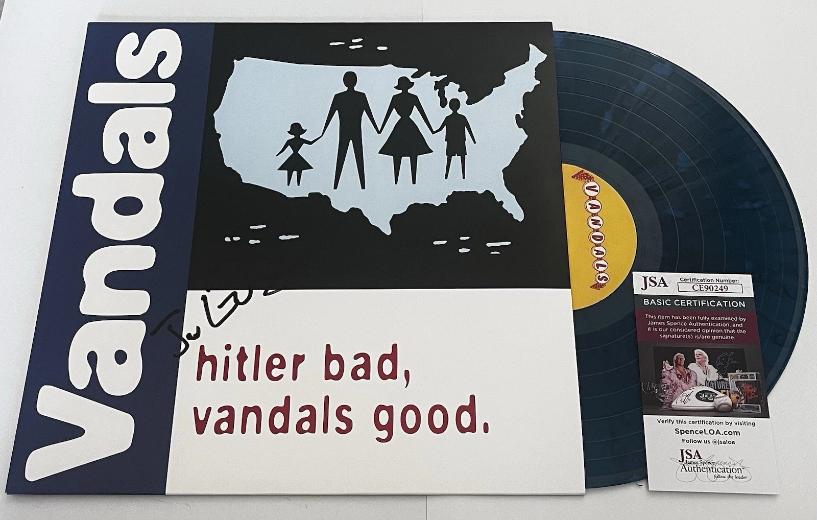 JOE ESCALANTE SIGNED VANDALS HITLER BAD, VANDALS GOOD LP VINYL RECORD ALBUM JSA