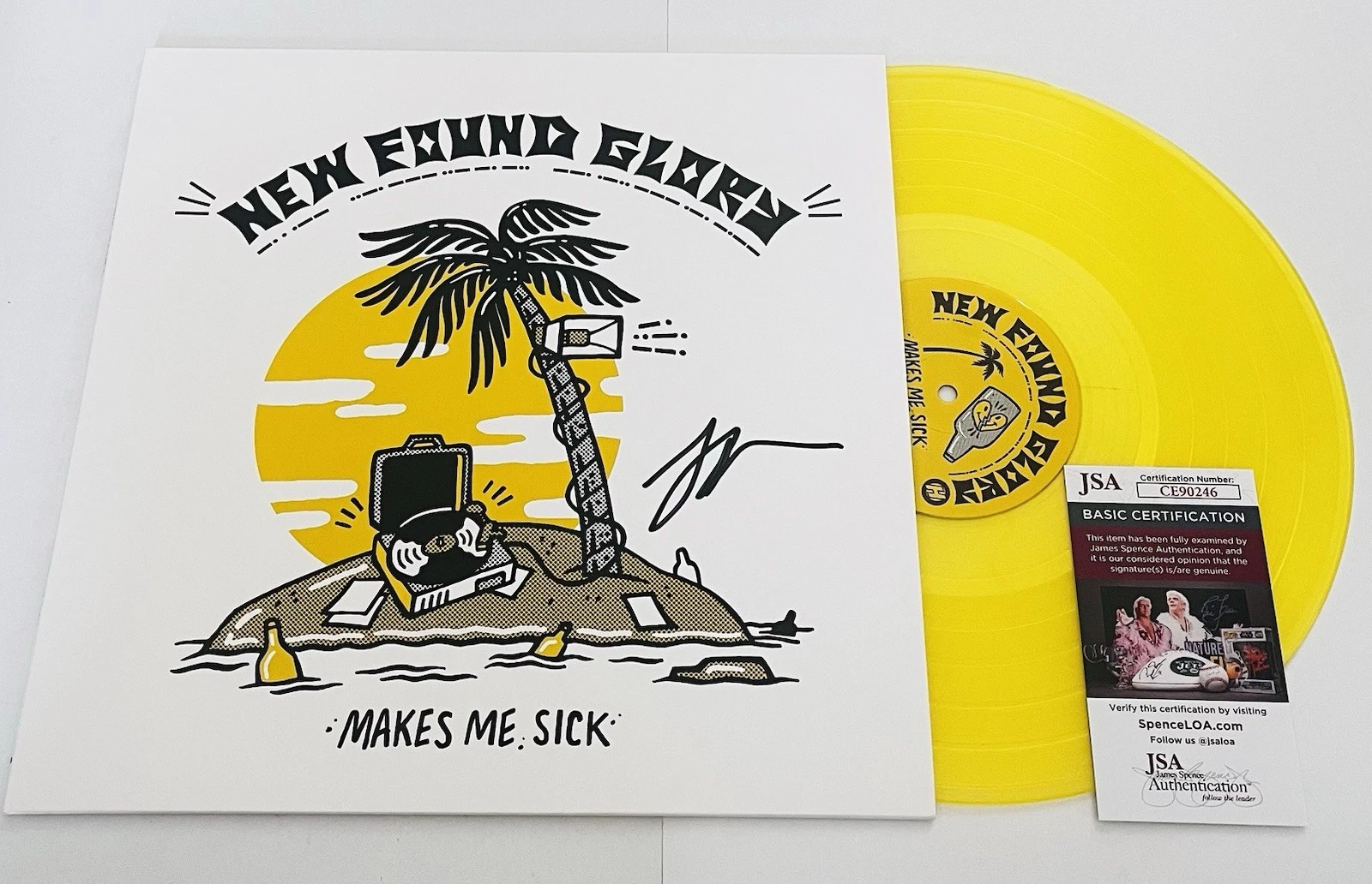 JORDAN PUNDIK SIGNED NEW FOUND GLORY MAKES ME SICK LP VINYL RECORD ALBUM JSA COA