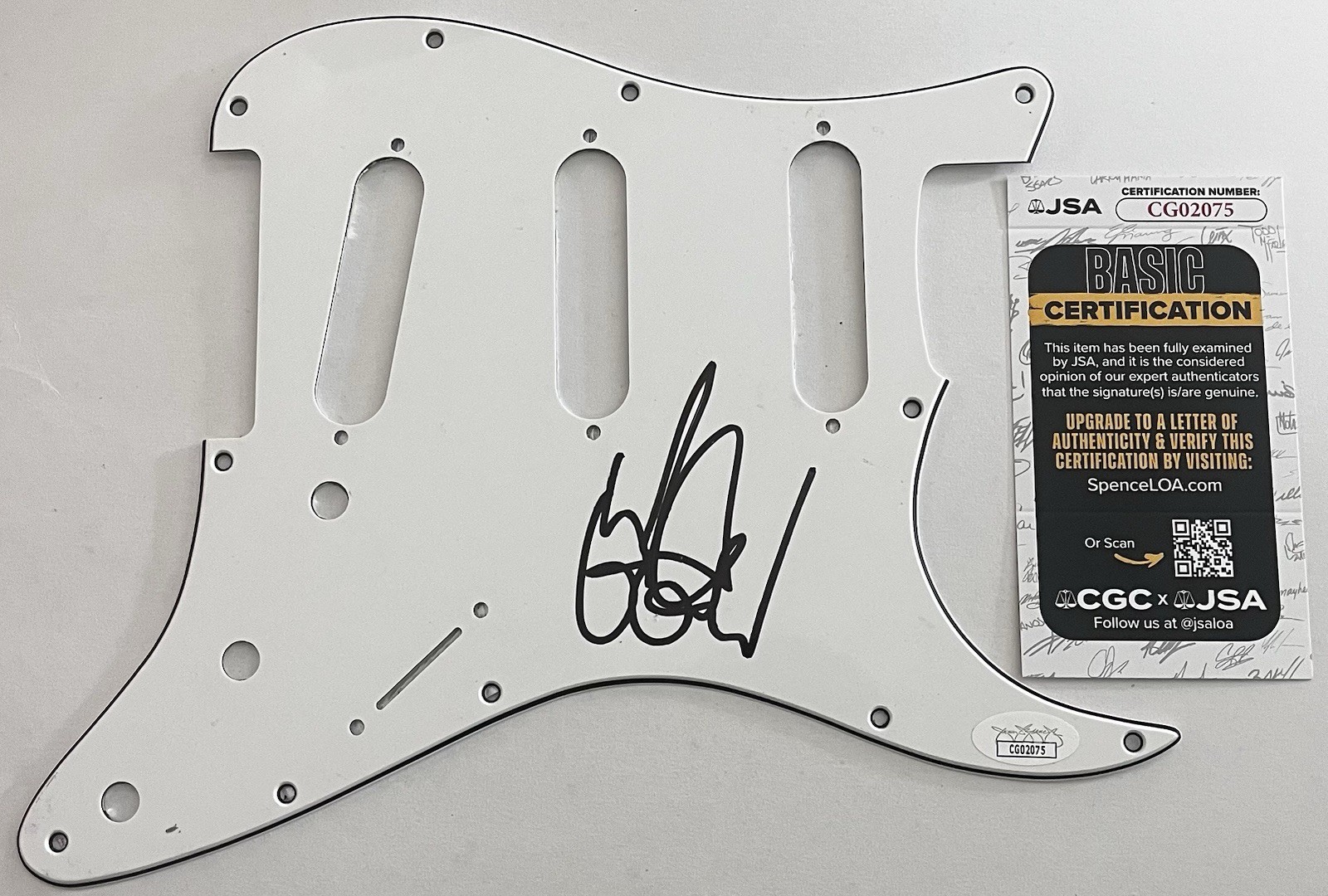 WES BORLAND SIGNED GUITAR PICKGUARD PICK GUARD AUTOGRAPH LIMP BIZKIT JSA COA