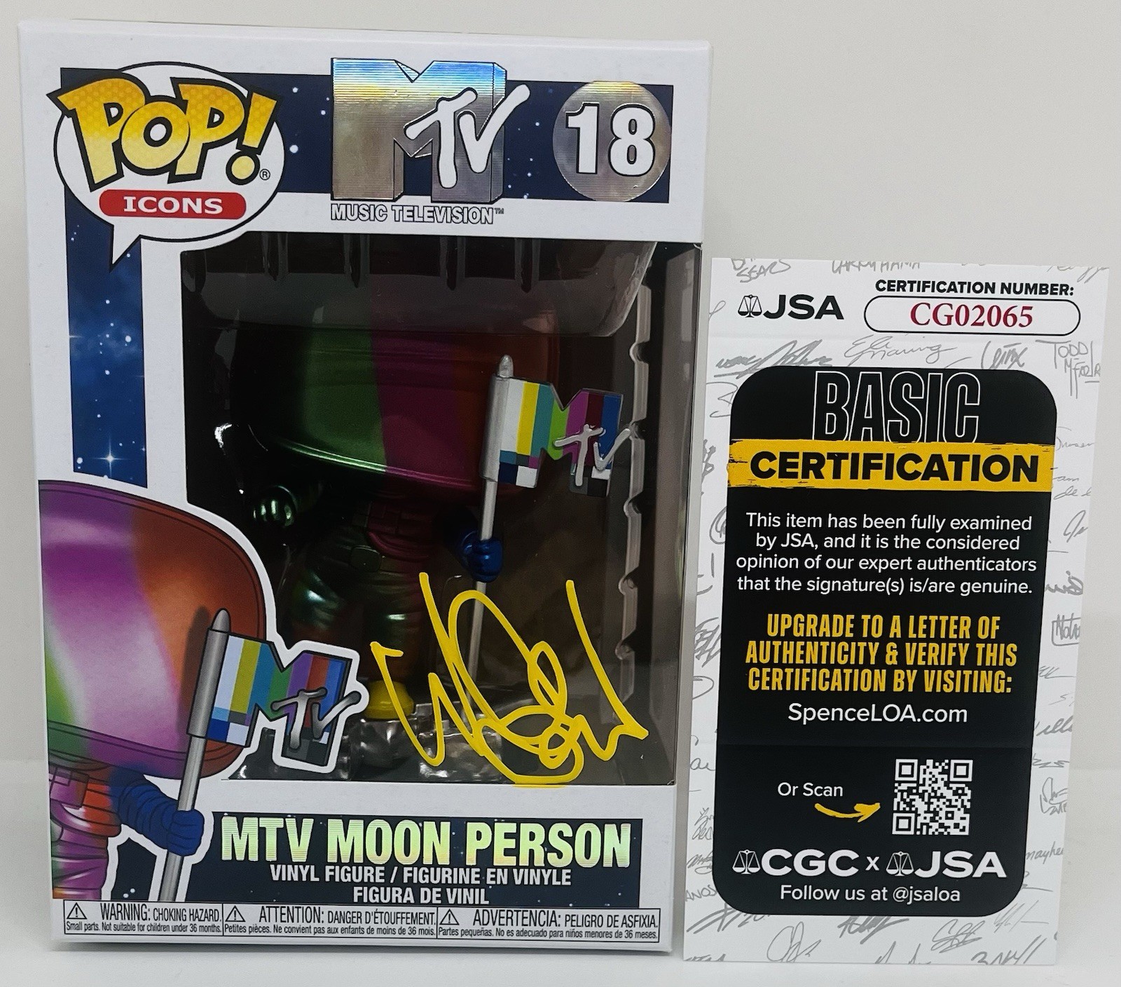 WES BORLAND SIGNED MTV MOON MAN POP ICONS FUNKO FIGURE LIMP BIZKIT BAND JSA COA