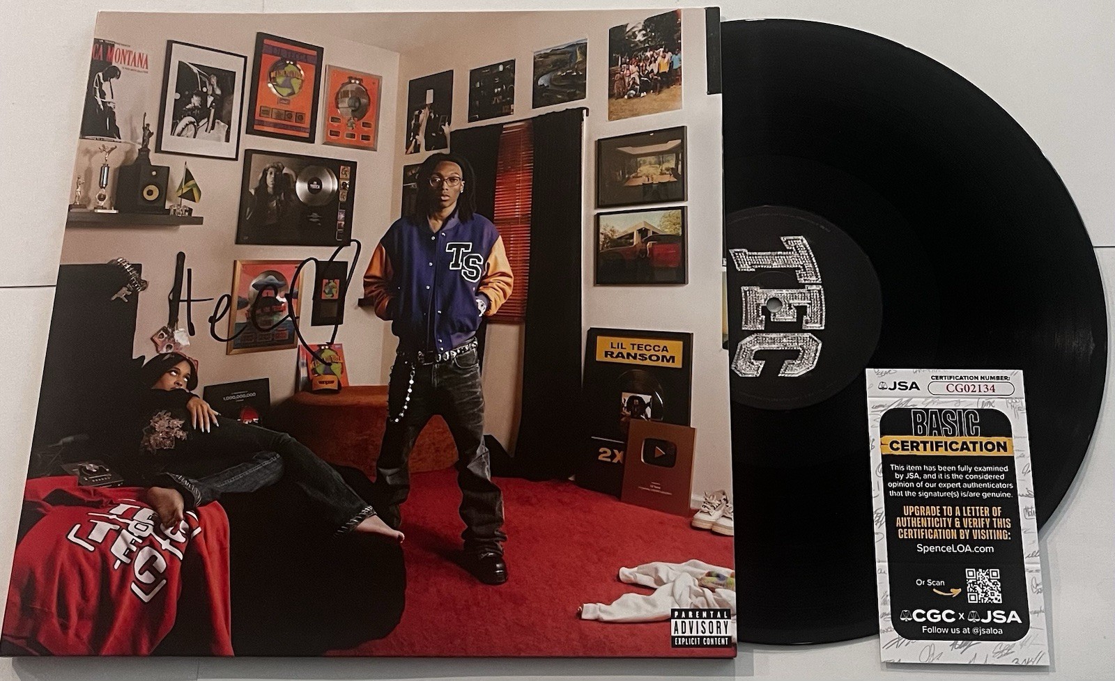 LIL TECCA SIGNED TEC LP VINYL RECORD ALBUM RAPPER JSA COA
