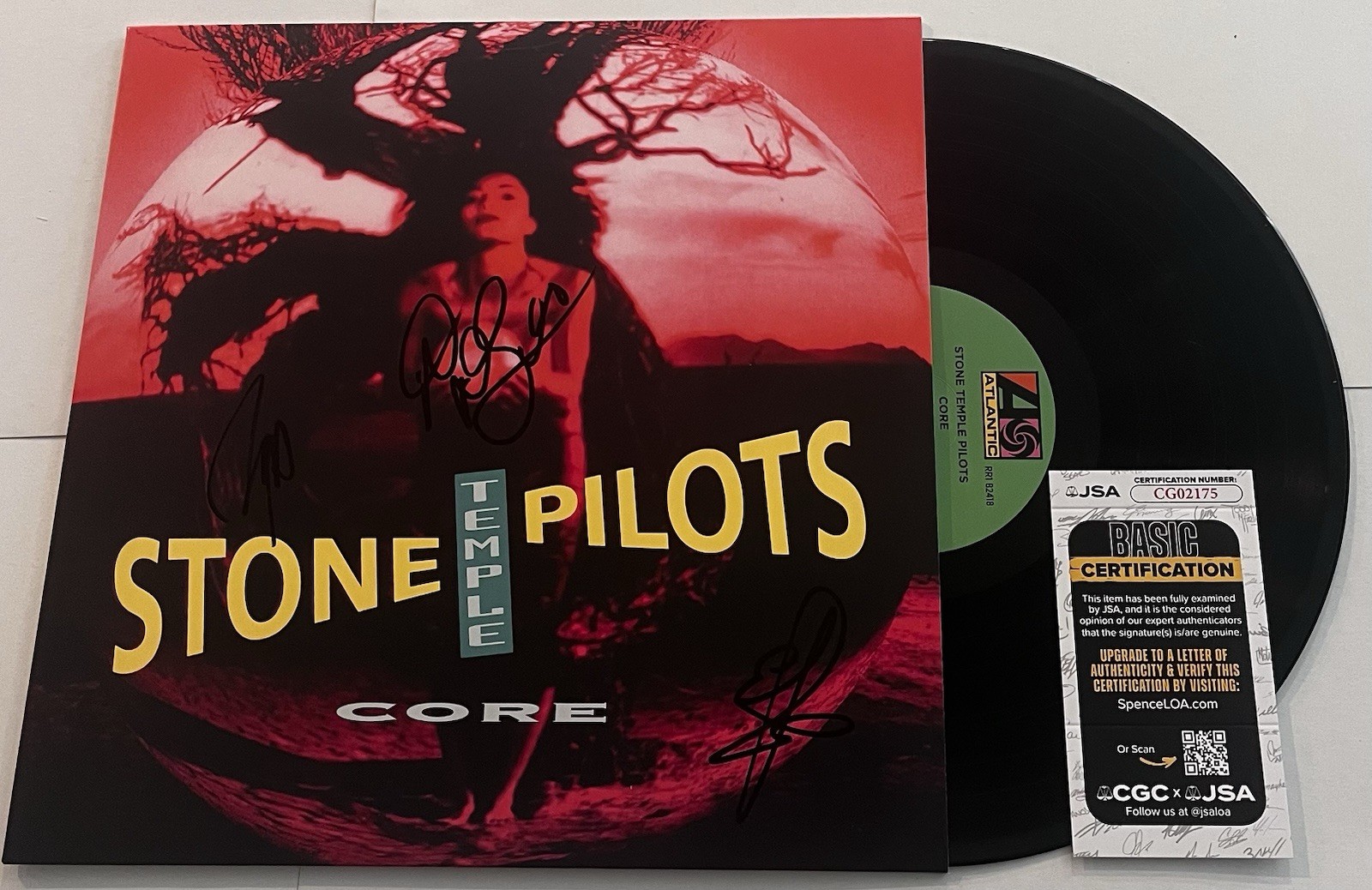 STONE TEMPLE PILOTS SIGNED CORE LP VINYL RECORD ALBUM ROBERT DEAN DELEO JSA COA