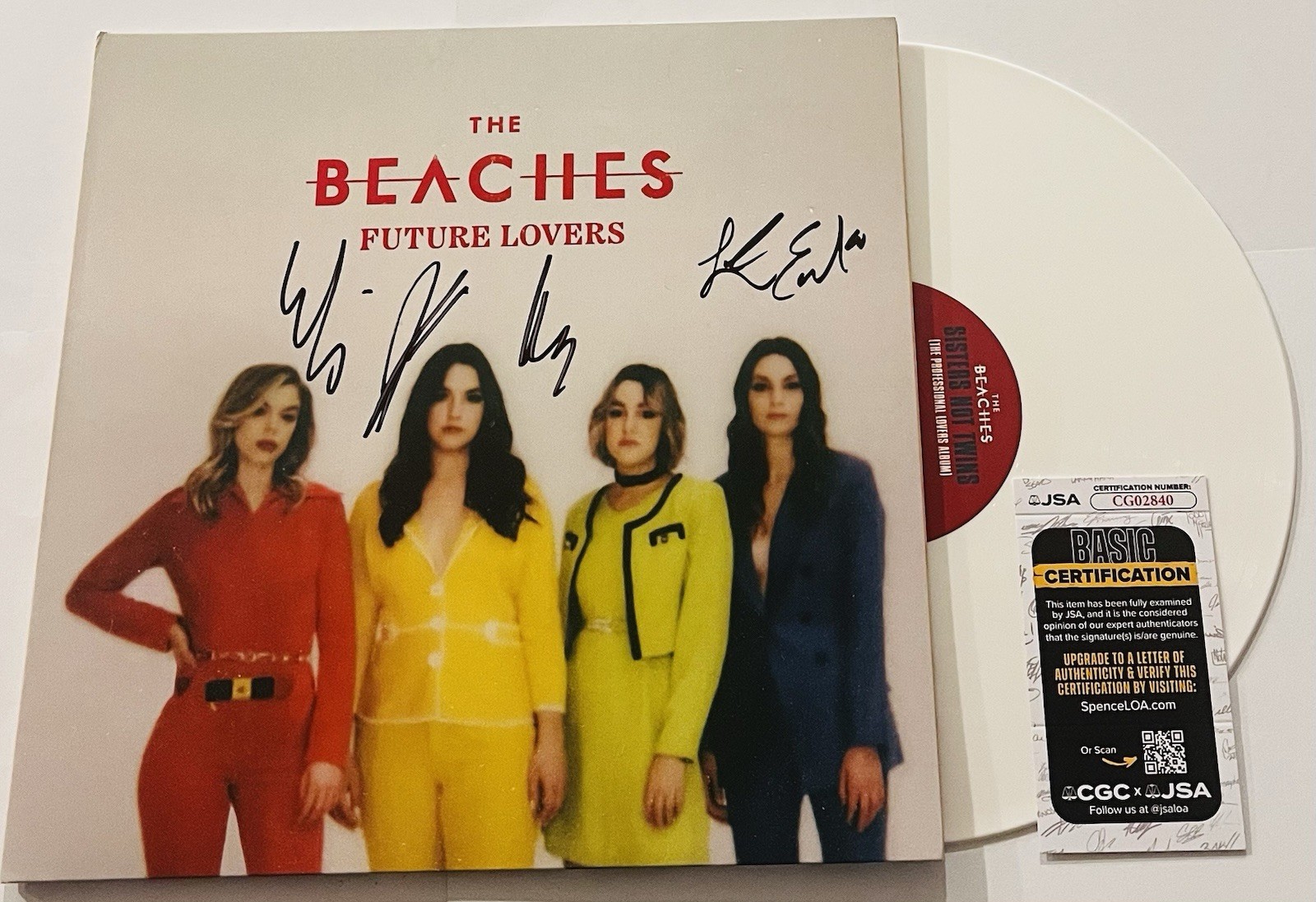THE BEACHES BAND SIGNED FUTURE LOVERS LP VINYL RECORD ALBUM JORDAN +3 JSA COA