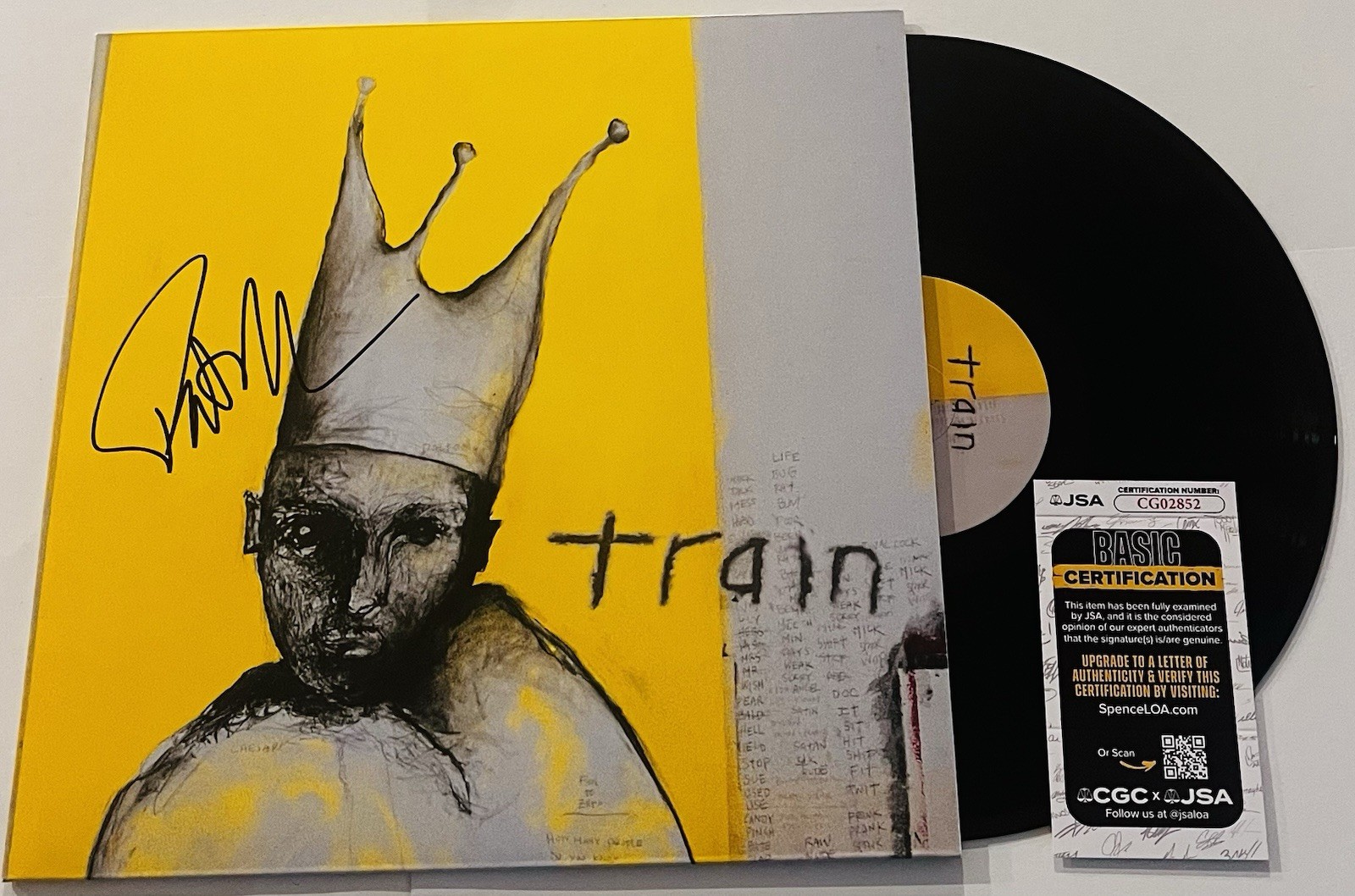 PAT MONAHAN TRAIN BAND SIGNED TRAIN LP VINYL RECORD ALBUM JSA COA