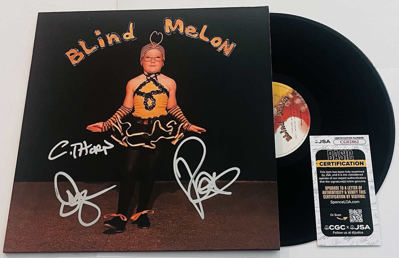 BLIND MELON BAND SIGNED LP VINYL RECORD ALBUM CHRIS ROGERS GLEN JSA COA