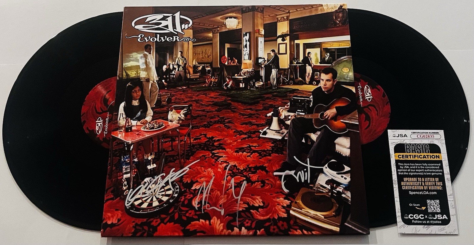 311 BAND SIGNED REVOLVER LP VINYL RECORD ALBUM NICK HEXUM TIM CHAD JSA COA