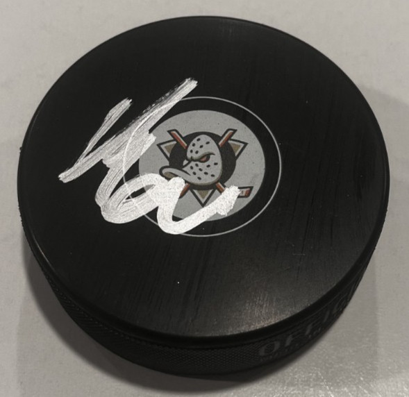 MIKAEL GRANLUND SIGNED ANAHEIM DUCKS HOCKEY PUCK W/ CASE COA