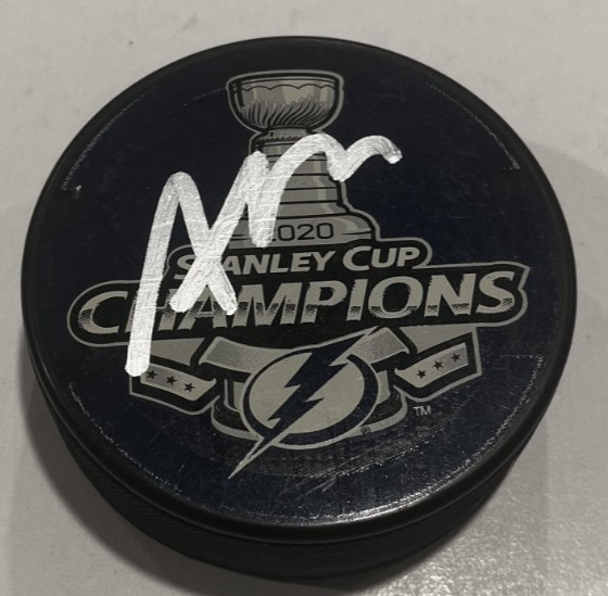 ALEX KILLORN SIGNED TAMPA BAY LIGHTNING 2020 STANLEY CUP PUCK W/ CASE COA