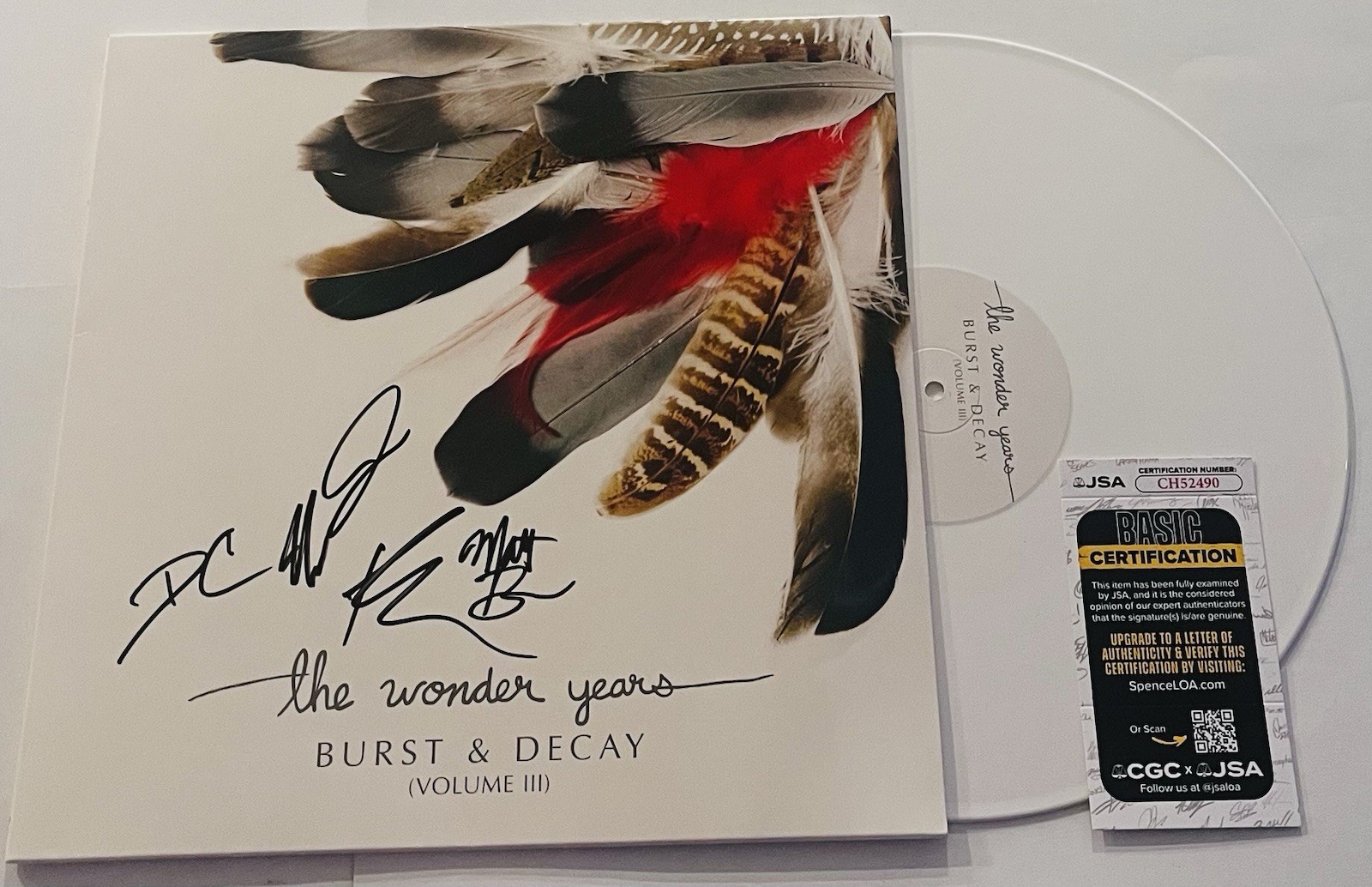 THE WONDER YEARS SIGNED BURST & DECAY LP VINYL RECORD ALBUM DAN CAMPBELL +4 JSA