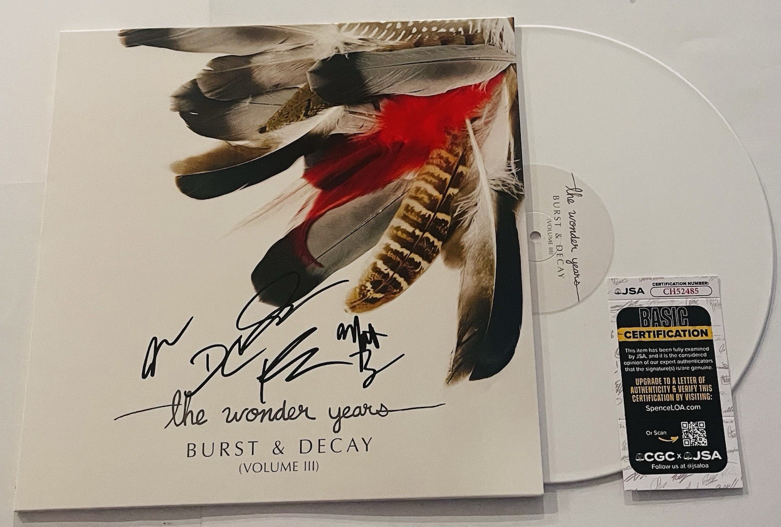 THE WONDER YEARS SIGNED BURST & DECAY LP VINYL RECORD ALBUM DAN CAMPBELL +4 JSA