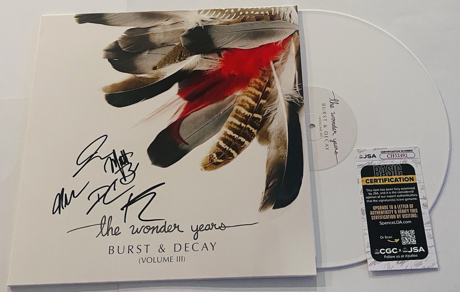 THE WONDER YEARS SIGNED BURST & DECAY LP VINYL RECORD ALBUM DAN CAMPBELL +4 JSA