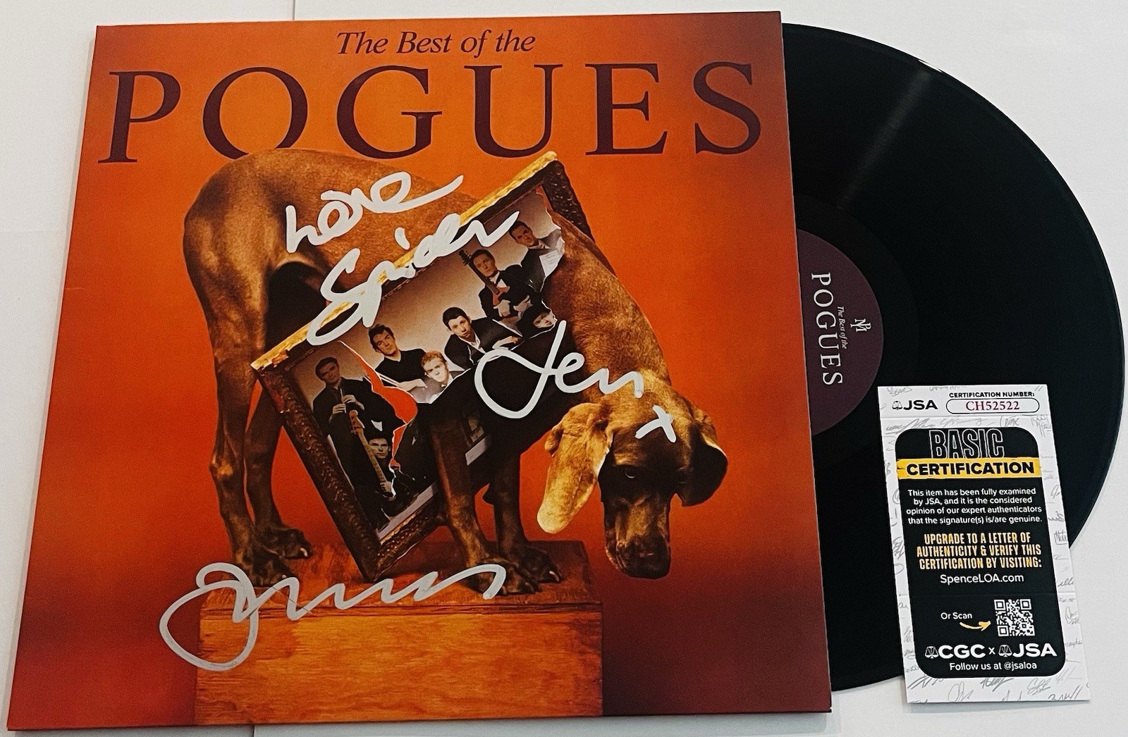 THE BEST OF THE POGUES SIGNED LP VINYL RECORD ALBUM SPIDER JEM JAMES JSA COA