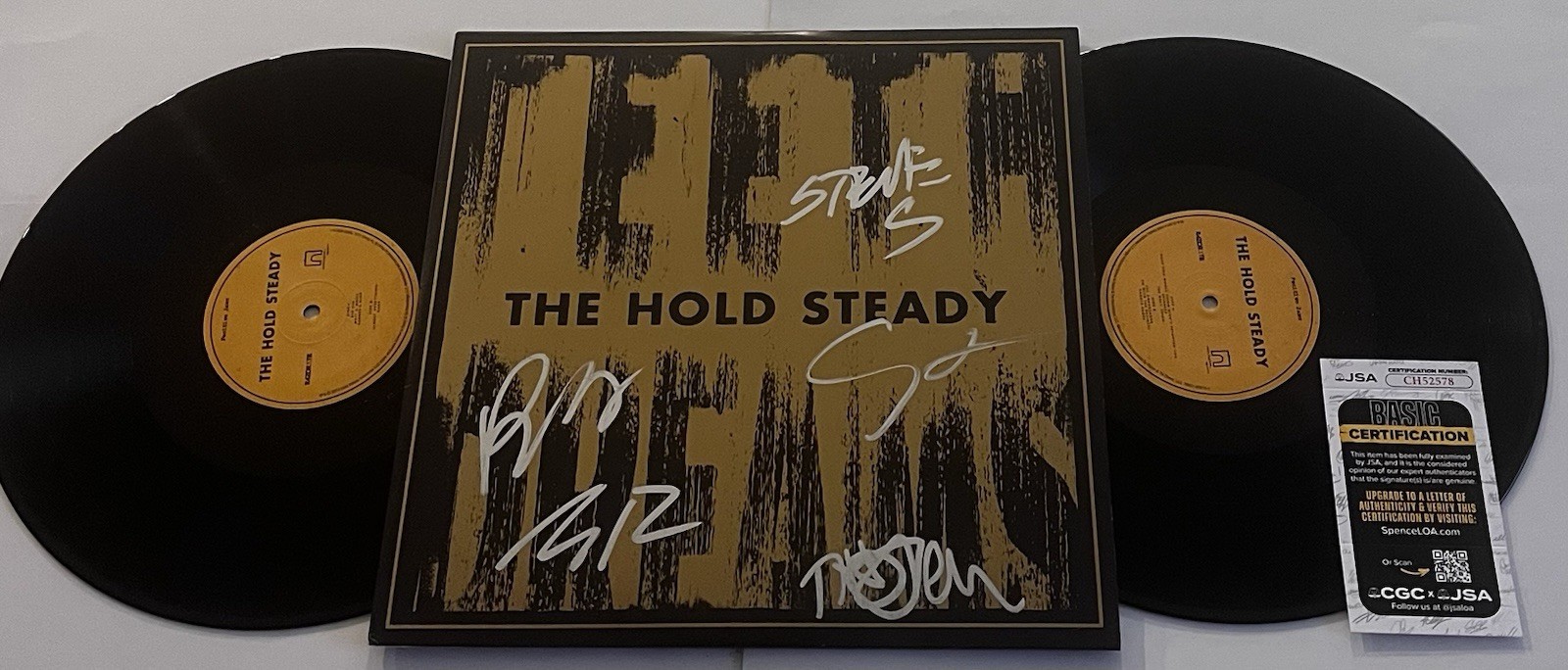 THE HOLD STEADY SIGNED TEETH DREAMS LP VINYL RECORD ALBUM CRAIG FINN +4 JSA COA