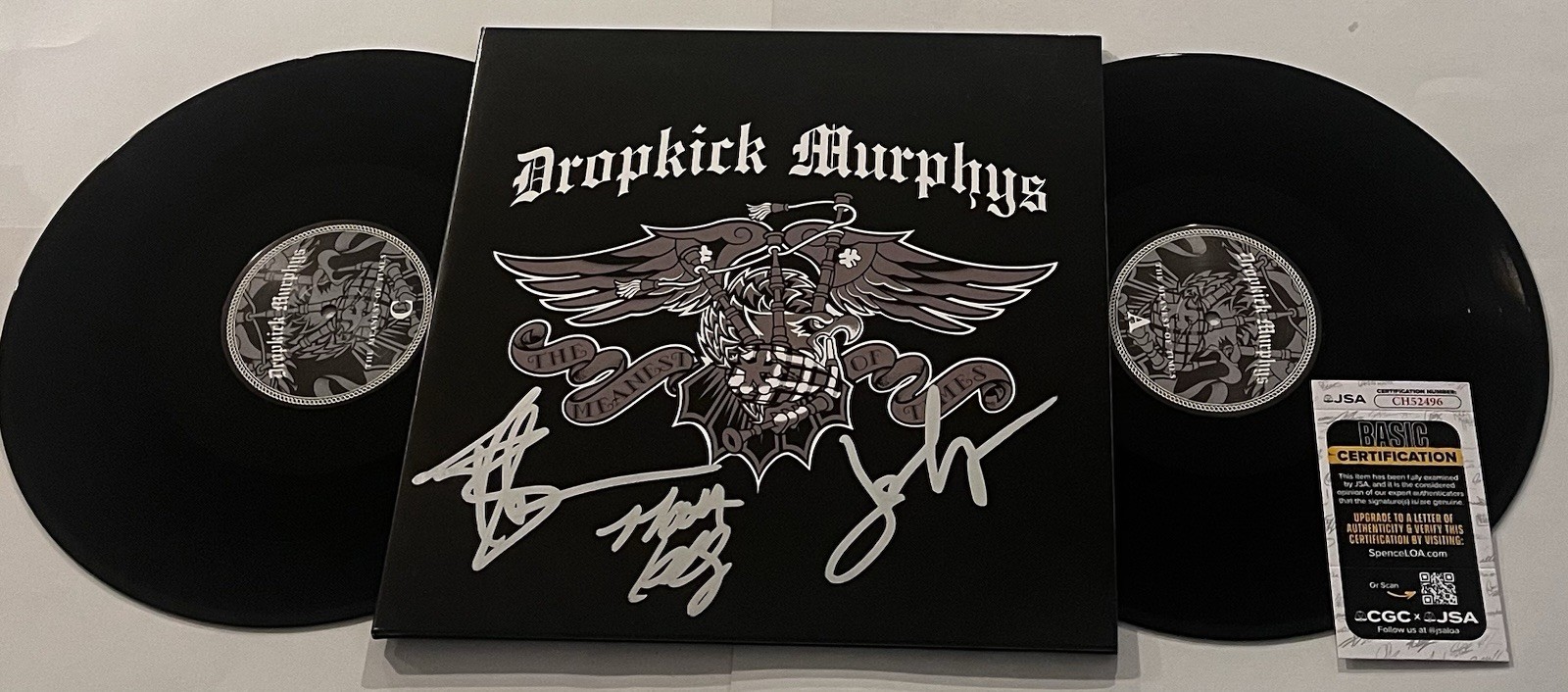 THE DROPKICK MURPHYS SIGNED MEANEST OF TIMES LP VINYL RECORD ALBUM JSA COA