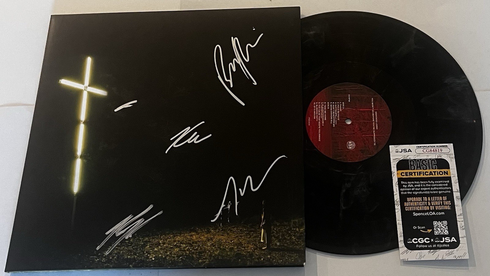 KNOCKED LOOSE SIGNED WON'T GO BEFORE YOUR SUPPOSED TO LP VINYL RECORD ALBUM JSA