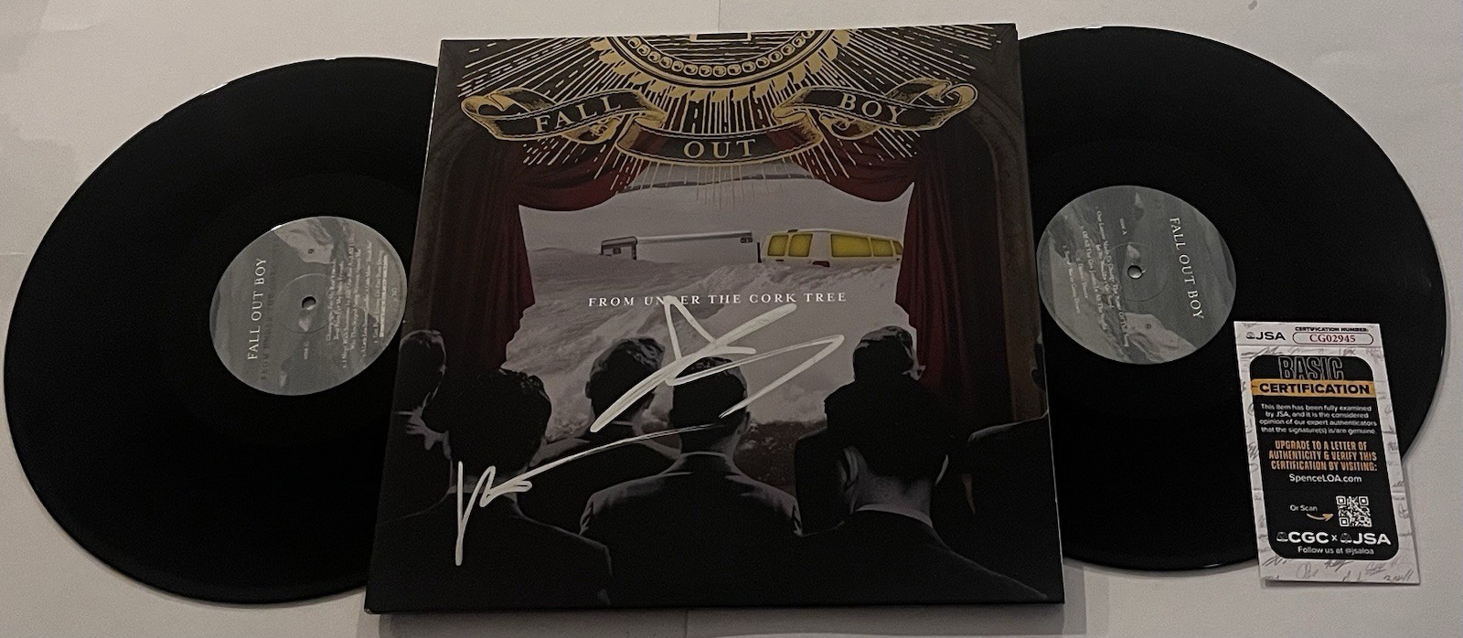 FALL OUT BOY SIGNED FROM UNDER THE CORK TREE LP VINYL RECORD PATRICK STUMP JSA