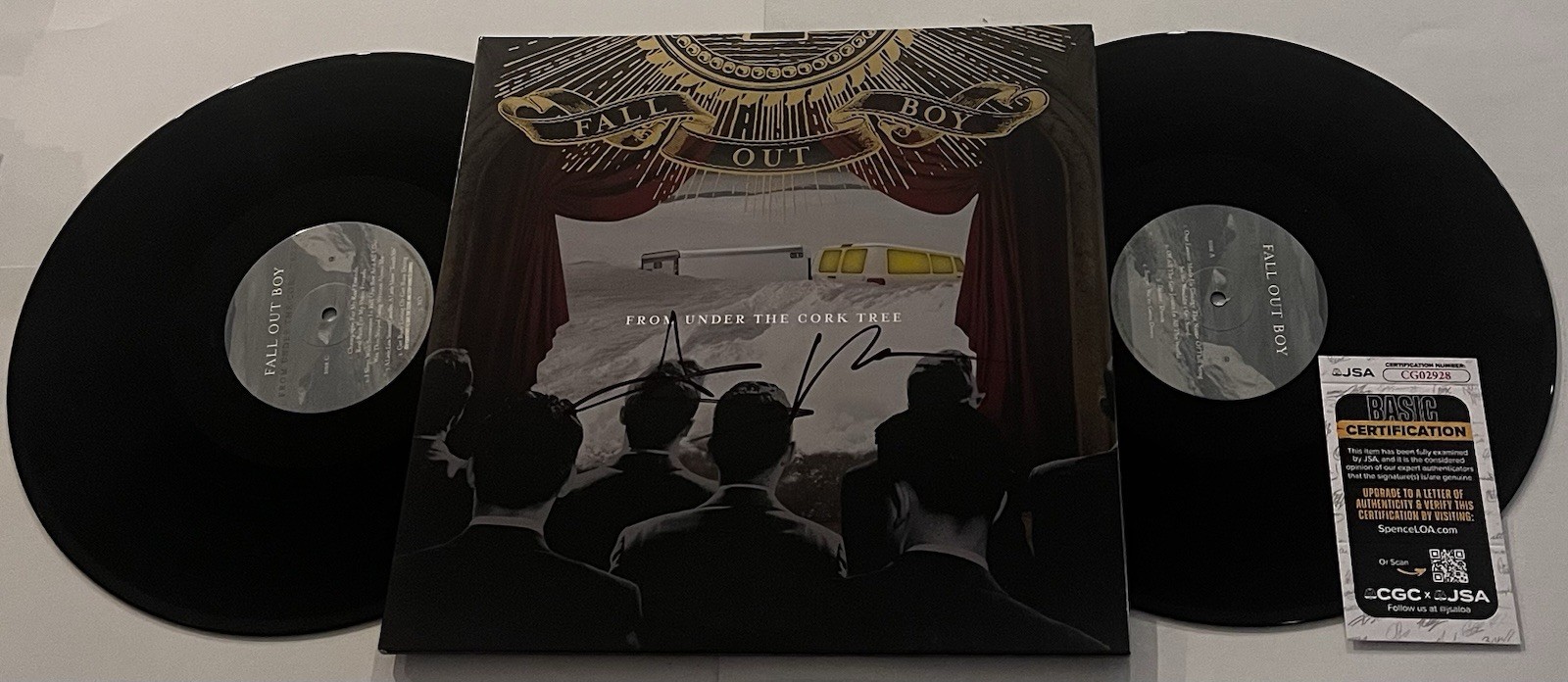 FALL OUT BOY SIGNED FROM UNDER THE CORK TREE LP VINYL RECORD PATRICK STUMP JSA