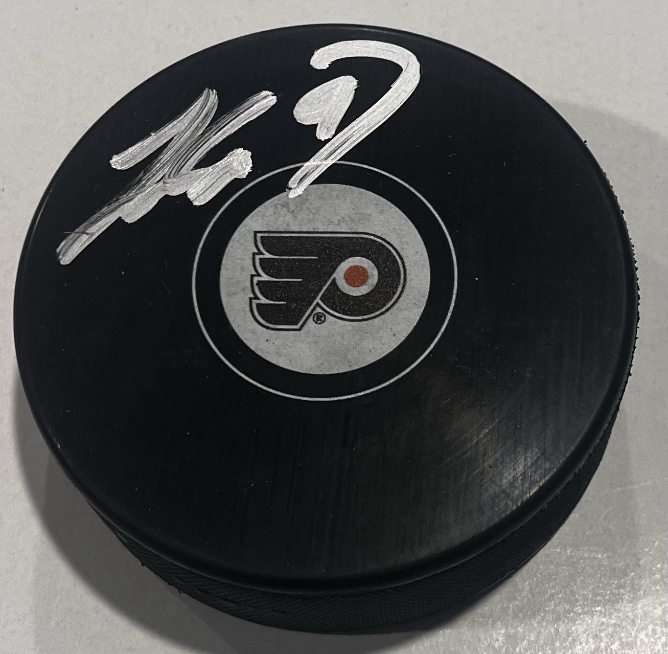 JAMIE DRYSDALE SIGNED PHILADELPHIA FLYERS HOCKEY PUCK W/ CASE COA