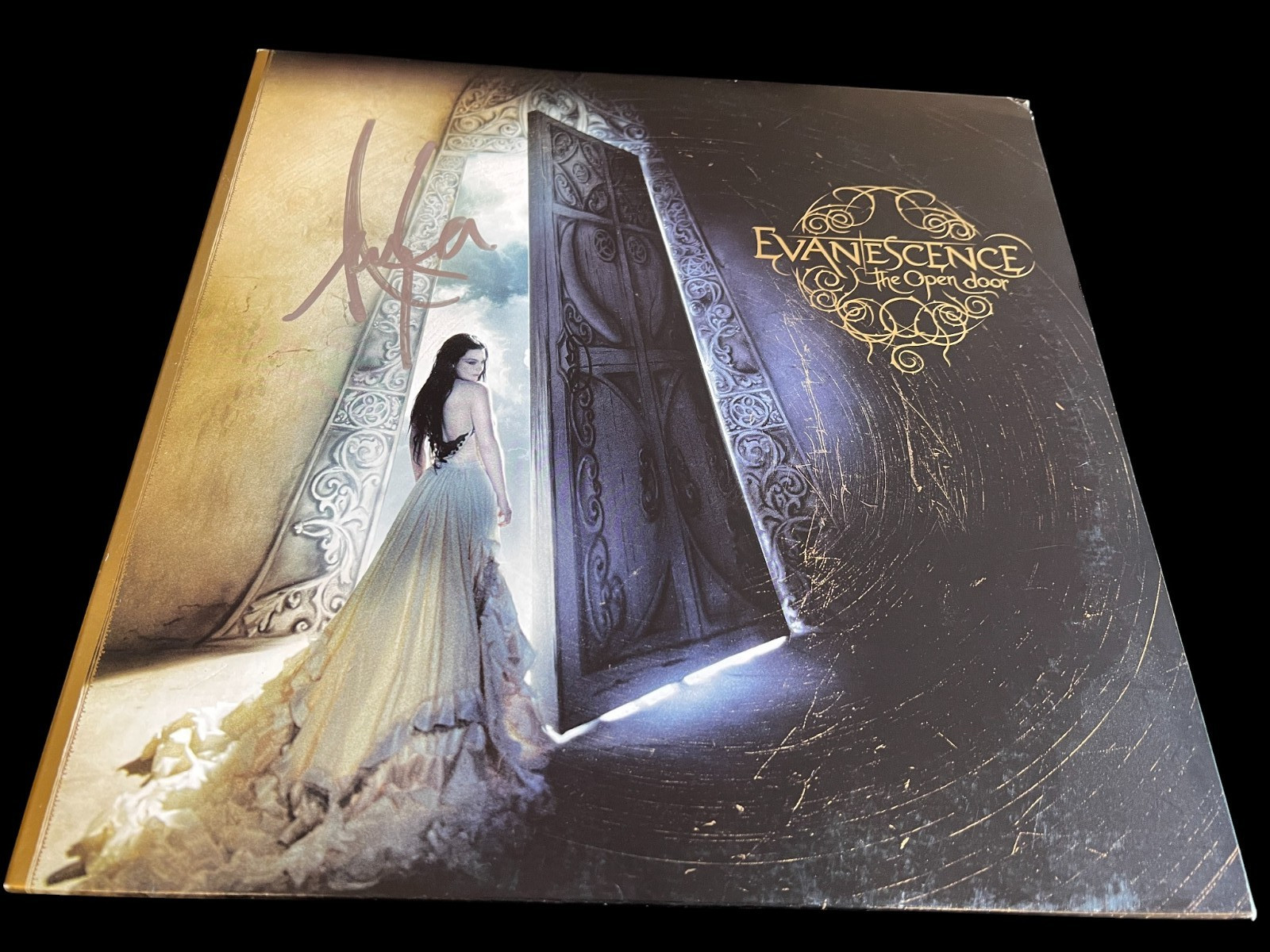 AMY LEE SIGNED AUTOGRAPH VINYL ALBUM FALLEN OPEN DOOR BECKETT BAS COA D