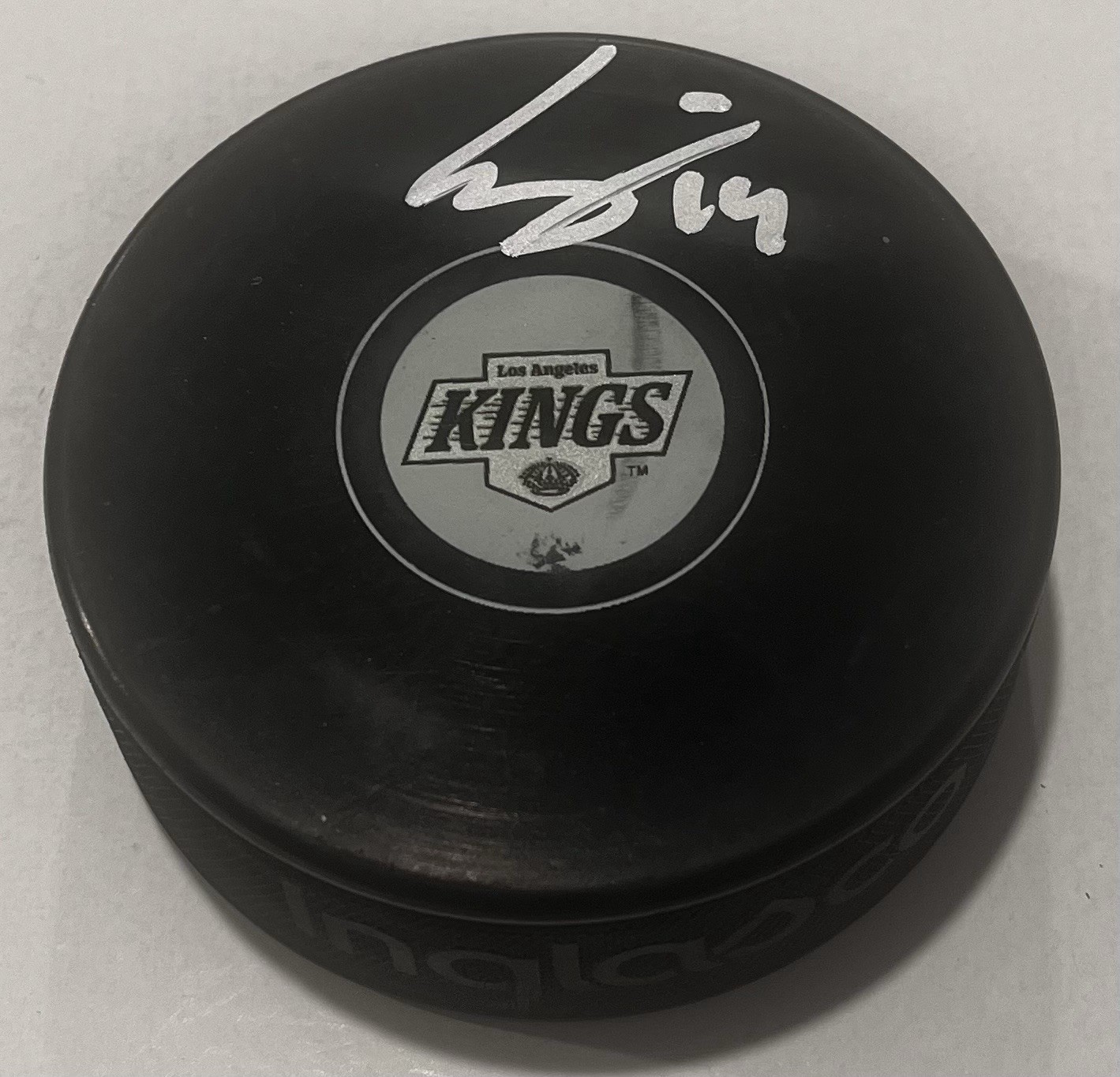 ALEX LAFERRIERE SIGNED LOS ANGELES KINGS HOCKEY PUCK W/ CASE COA