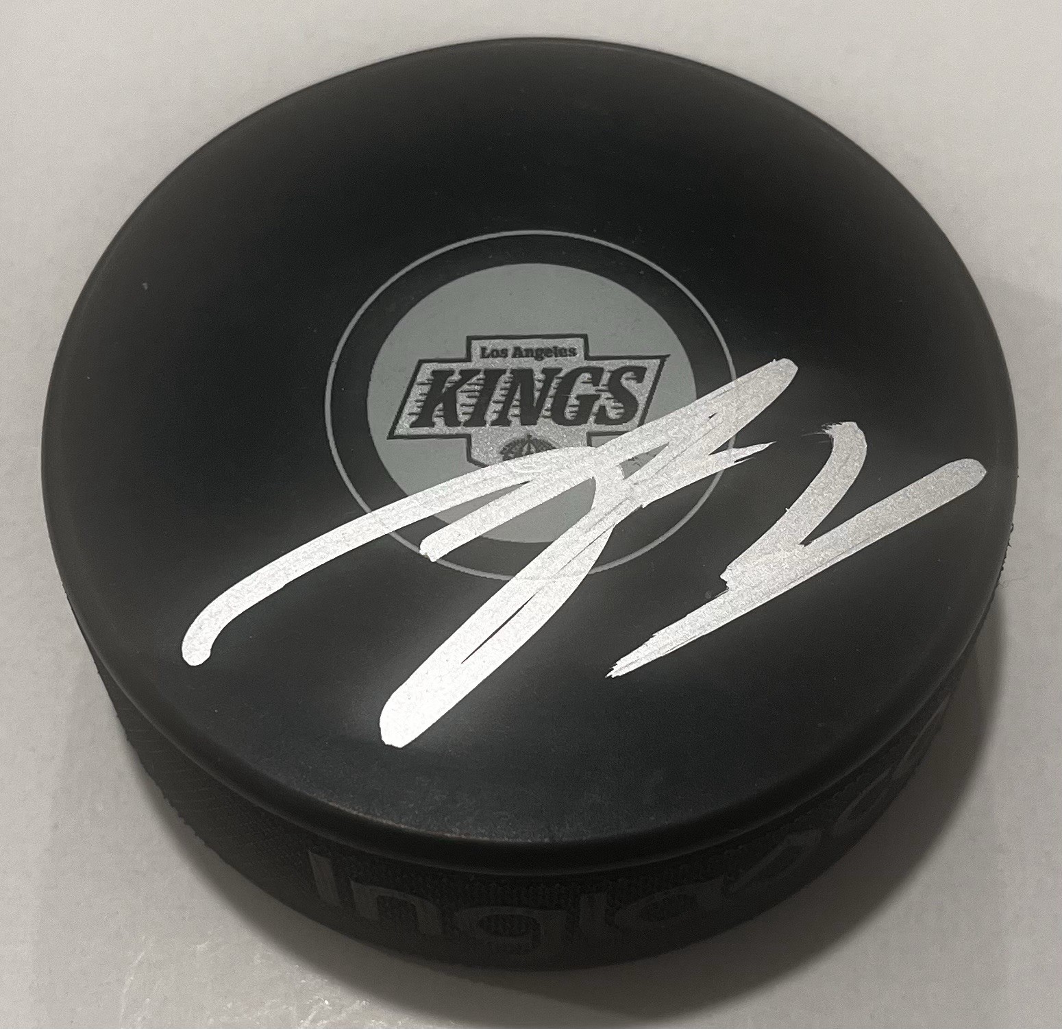 ANTON FORSBERG SIGNED LOS ANGELES KINGS HOCKEY PUCK W/ CASE COA