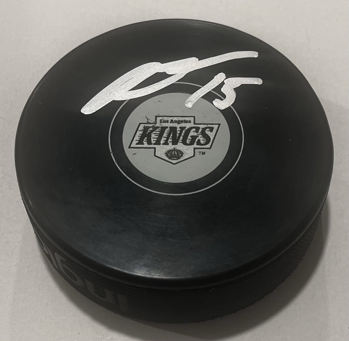 ALEX TURCOTTE SIGNED LOS ANGELES KINGS HOCKEY PUCK W/ CASE COA