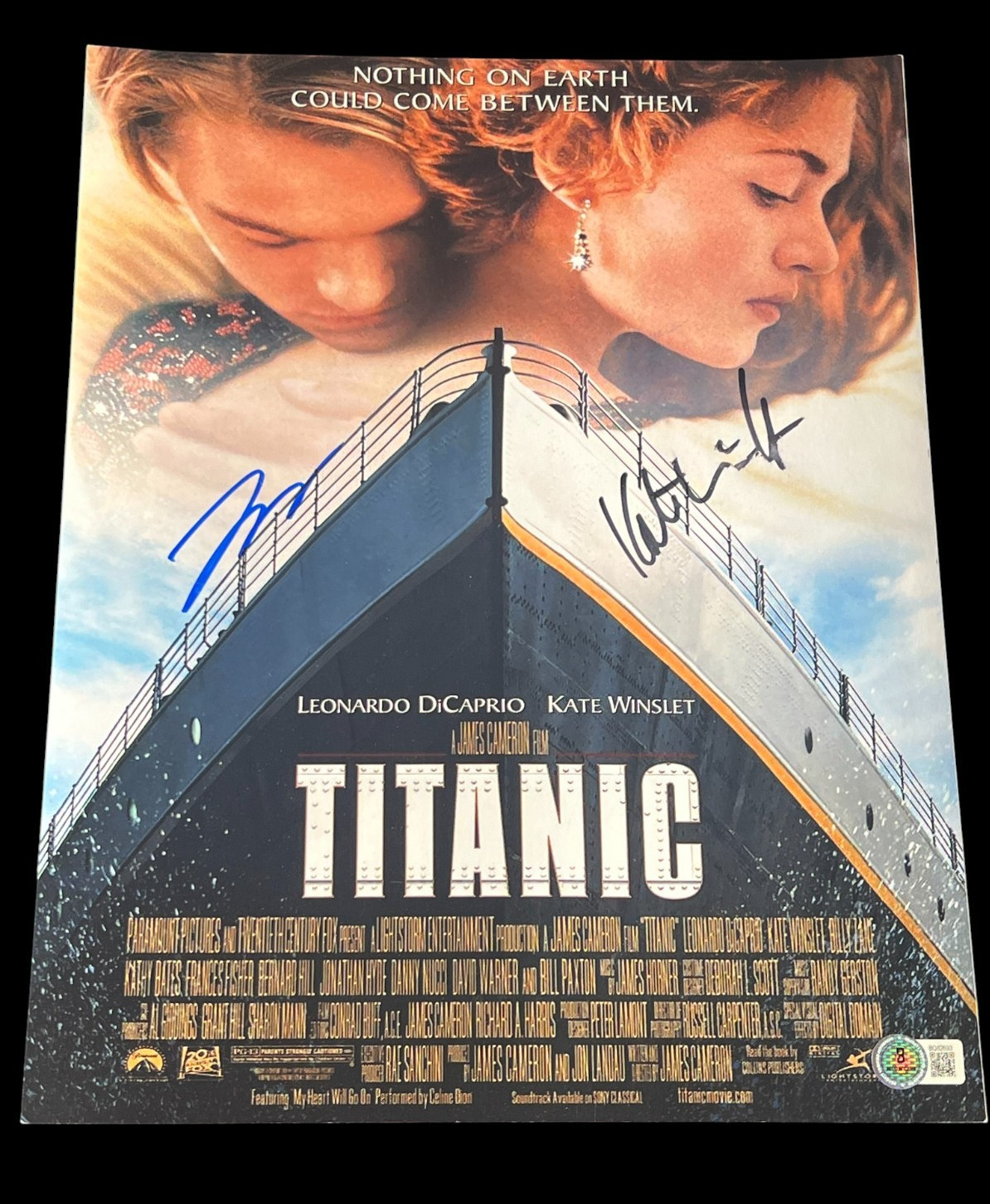 LEONARDO DICAPRIO KATE WINSLET SIGNED AUTOGRAPH 11x14 PHOTO BECKETT BAS COA F
