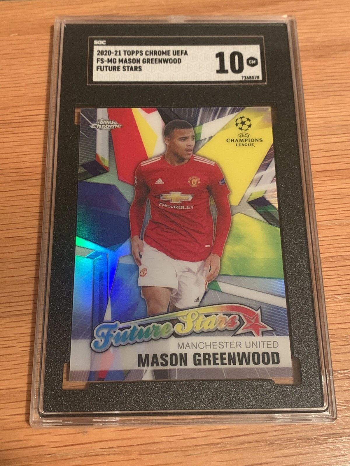 2020-21 Topps Chrome UEFA Mason Greenwood Future Stars Rookie RC SGC 10 #FSMG