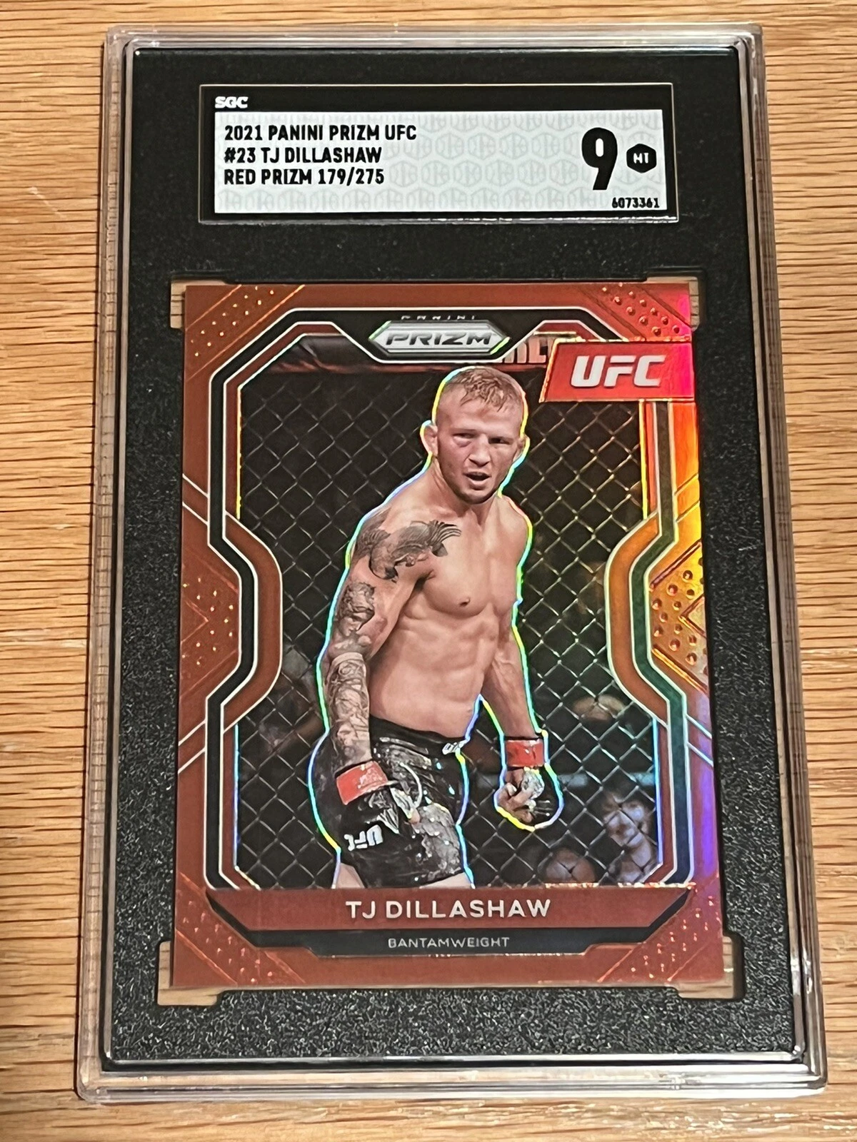 2021 PANINI PRIZM UFC TJ DILLASHAW RED /275 SGC 9 MINT SP