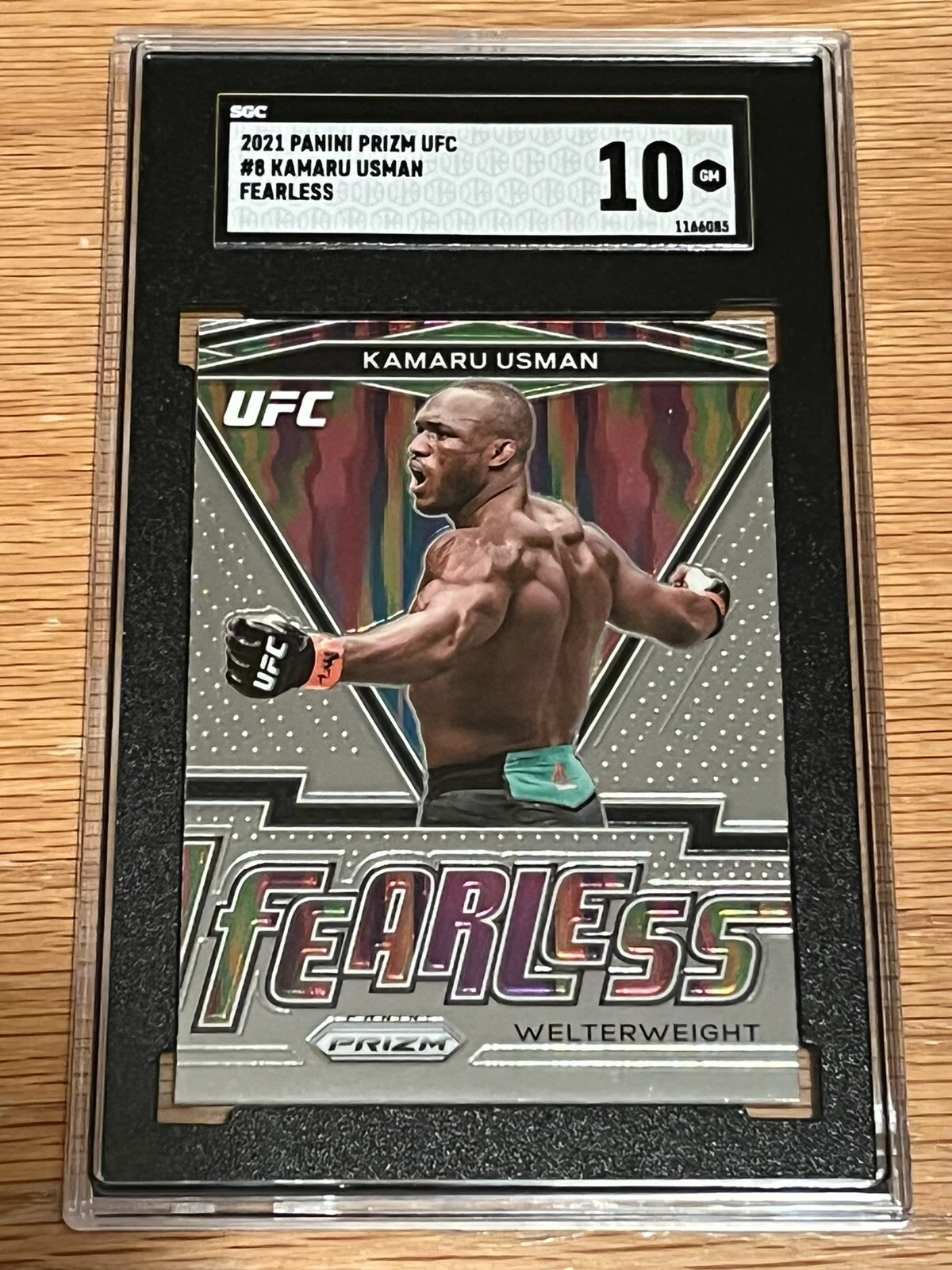 2021 UFC Panini Prizm Fearless Kamaru Usman 1st Year Insert SP SGC 10 GEM MINT