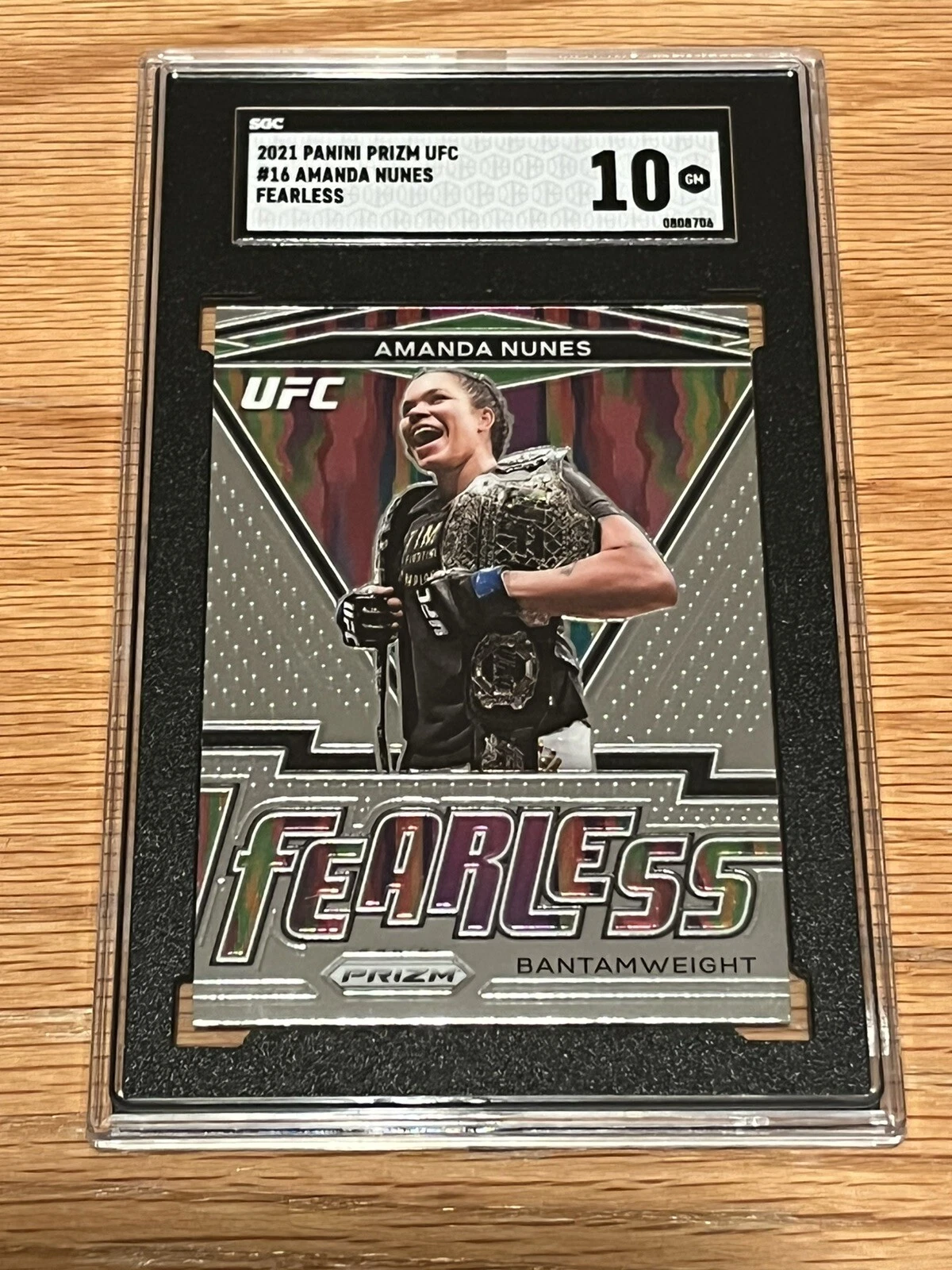 2021 UFC Prizm Amanda Nunes SP FEARLESS *SGC 10* UFC CHAMPION GEM MINT