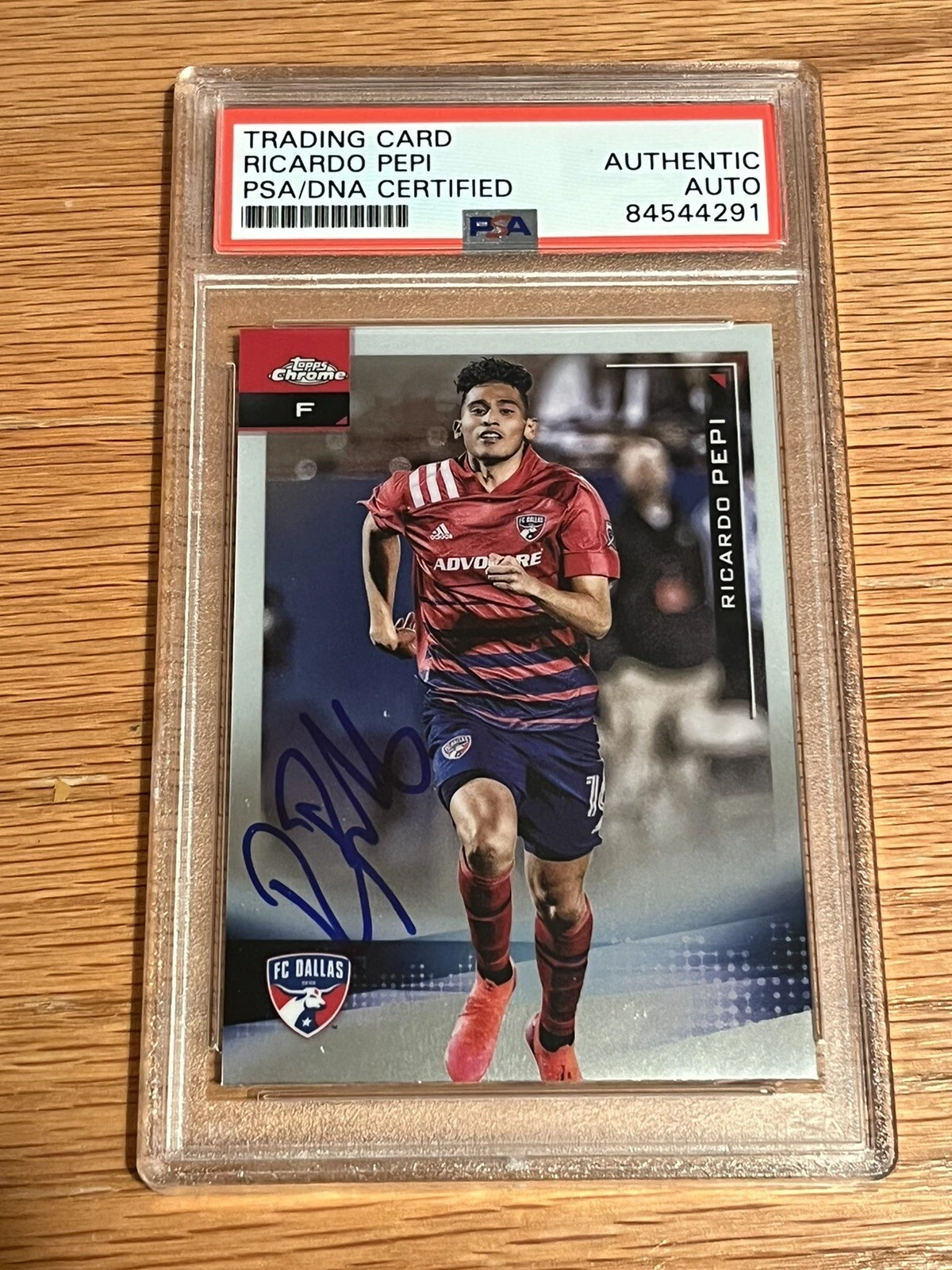 2021 MLS Topps Chrome Ricardo Pepi Signed Auto Autograph Dallas MLS #174 PSA