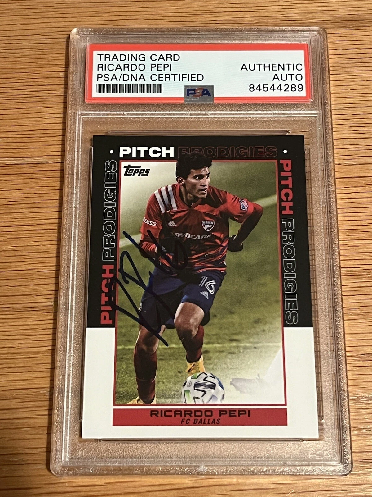 2021 MLS Topps Pitch Prodigies Ricardo Pepi Signed Auto Autograph Dallas MLS PSA