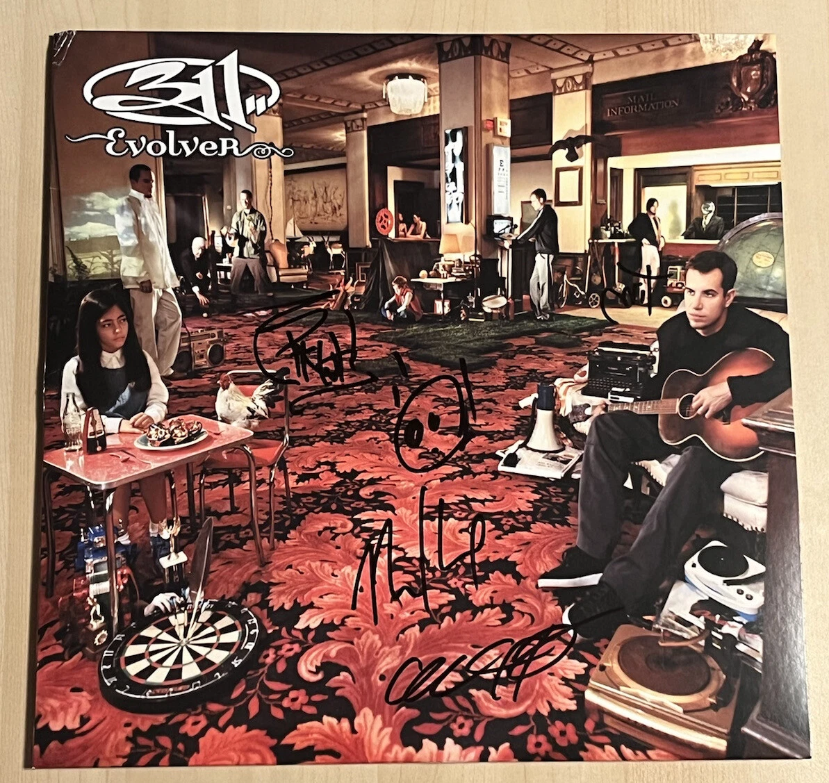 311 FULL BAND SIGNED VINYL ALBUM RECORD AUTOGRAPHED ROCK BAND NICK HEXUM COA COLLECTIBLE MEMORABILIA