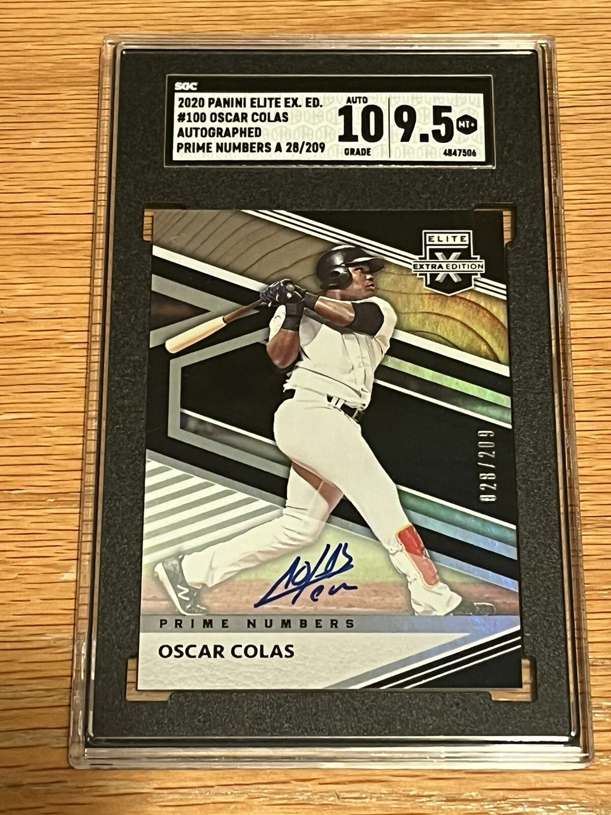 2020 Panini Elite OSCAR COLAS Prime Numbers AUTO RC Rookie /209 SGC 9.5/10 MINT