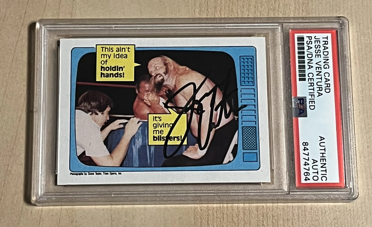 Jesse The Body Ventura Signed 1985 WWF Card #61 WWE Wrestling Topps HOF RAD PSA