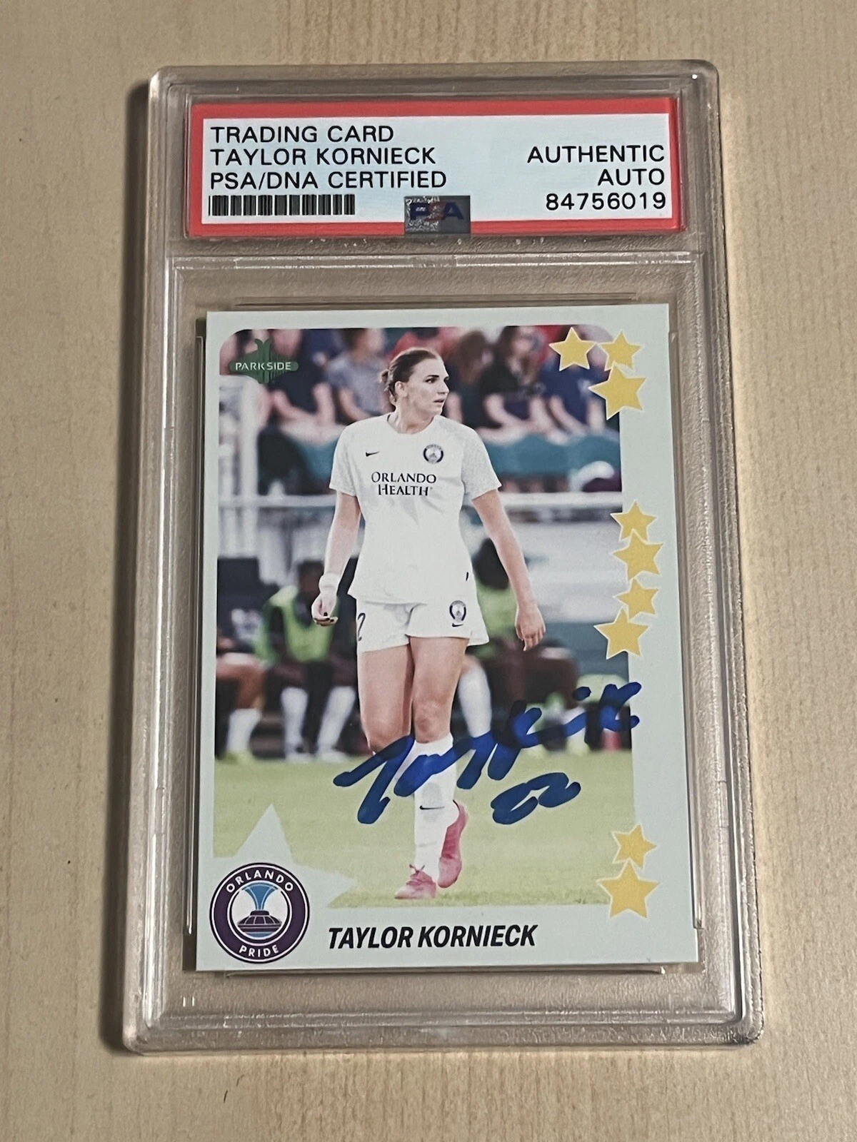 2021 Parkside NWSL Vol. 2 Taylor Kornieck Signed Auto RC #S36 Stars SP PSA/DNA
