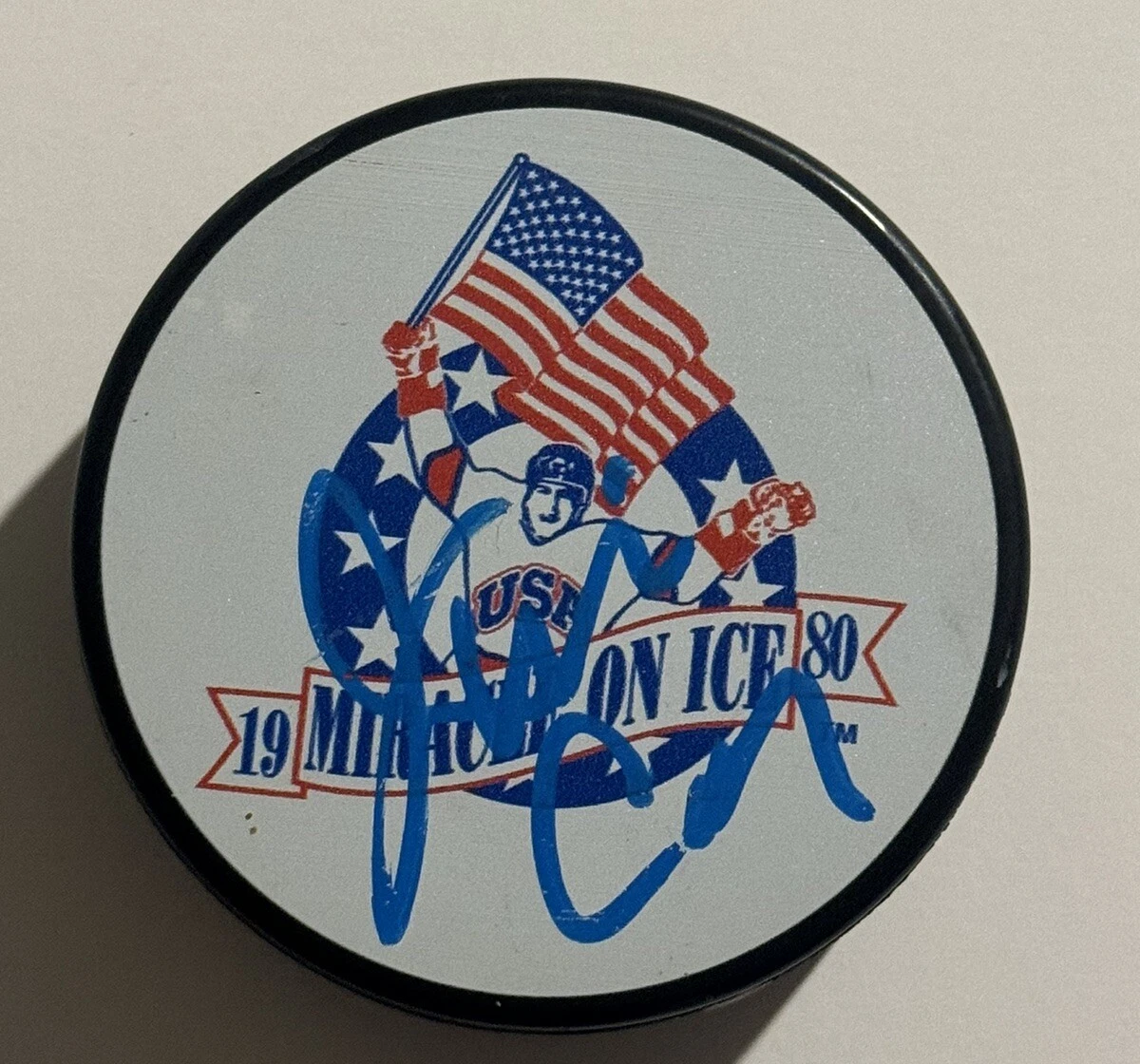 JIM CRAIG HAND SIGNED PUCK USA OLYMPICS HOCKEY AUTOGRAPHED MIRACLE ON ICE COA