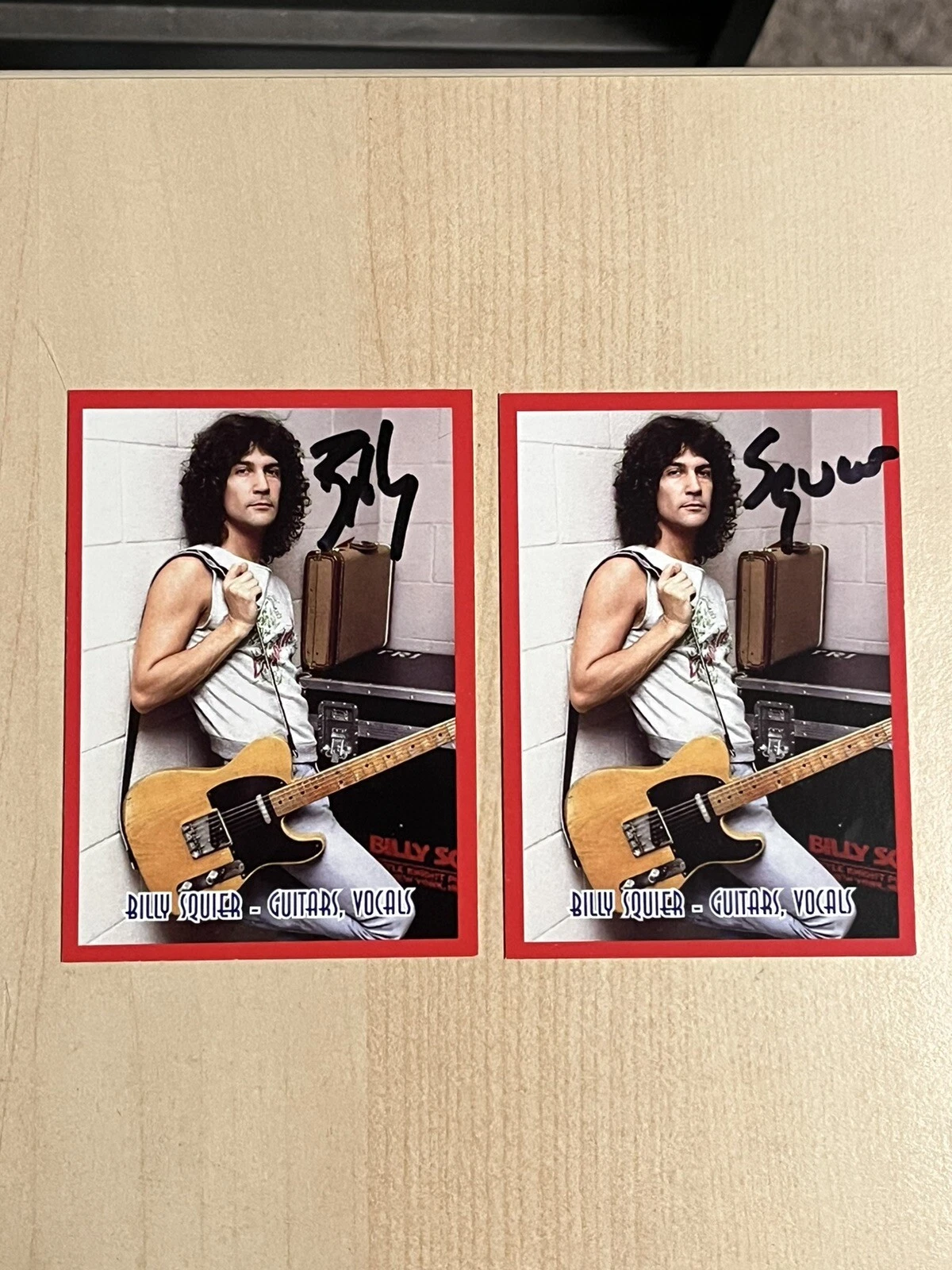 LOT OF 2 BILLY SQUIER SIGNED AUTO J2 Classic Rock Music ROOKIE RC Card SINGER