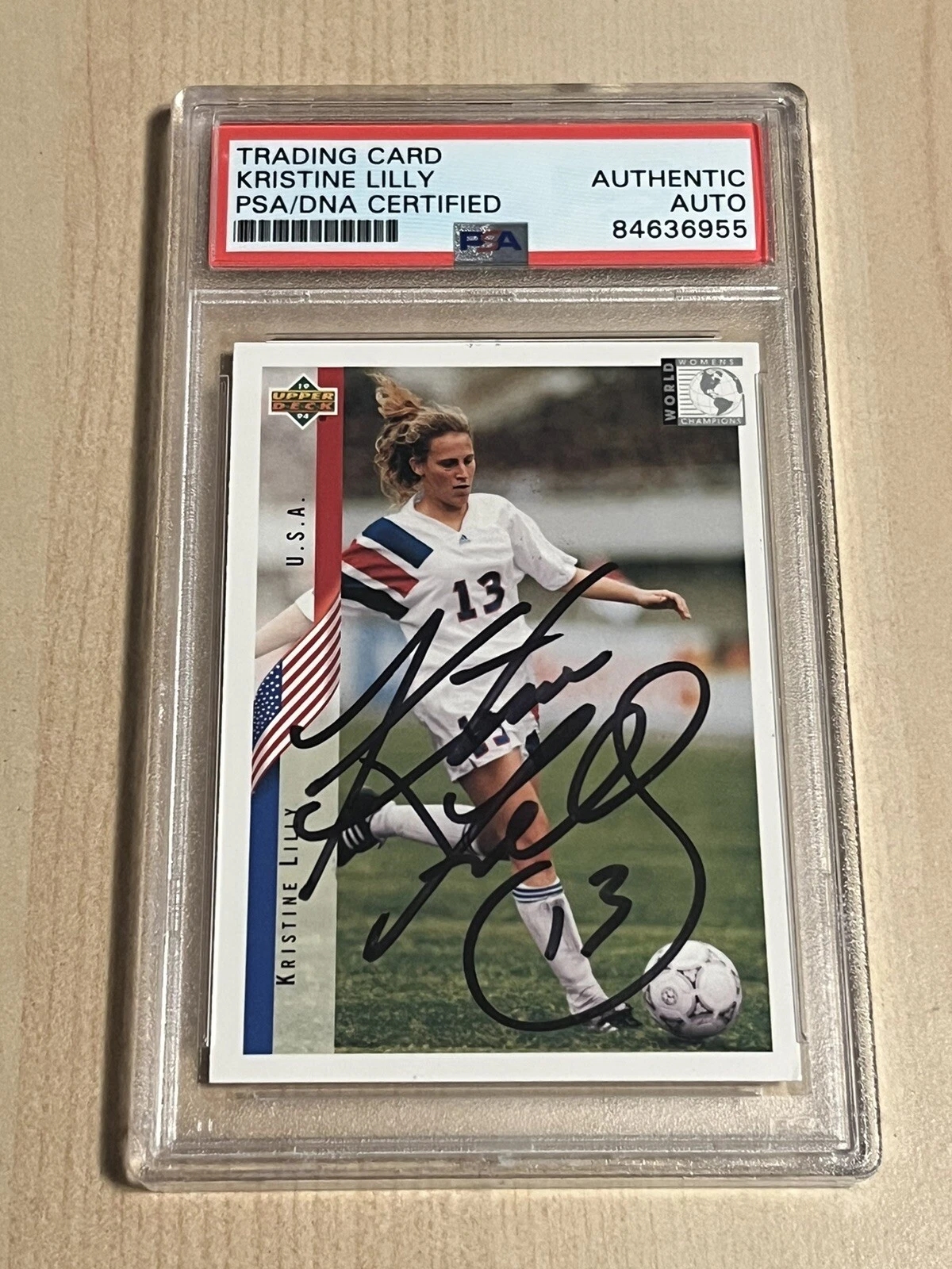 1994 Upper Deck World Cup KRISTINE LILLY #273 USWNT Signed Auto RC Rookie PSA