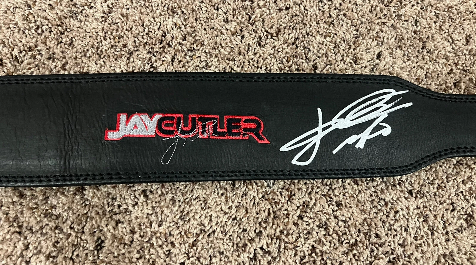JAY CUTLER HAND SIGNED CUSTOM OFFICIAL BELT AUTOGRAPHED BODYBUILDER LEGEND COA