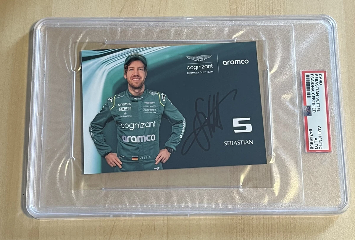 SEBASTIAN VETTEL SIGNED AUTO FORMULA 1 DRIVER CARD F1 LEGND STAR PSA/DNA SLAB COLLECTIBLE MEMORABILIA