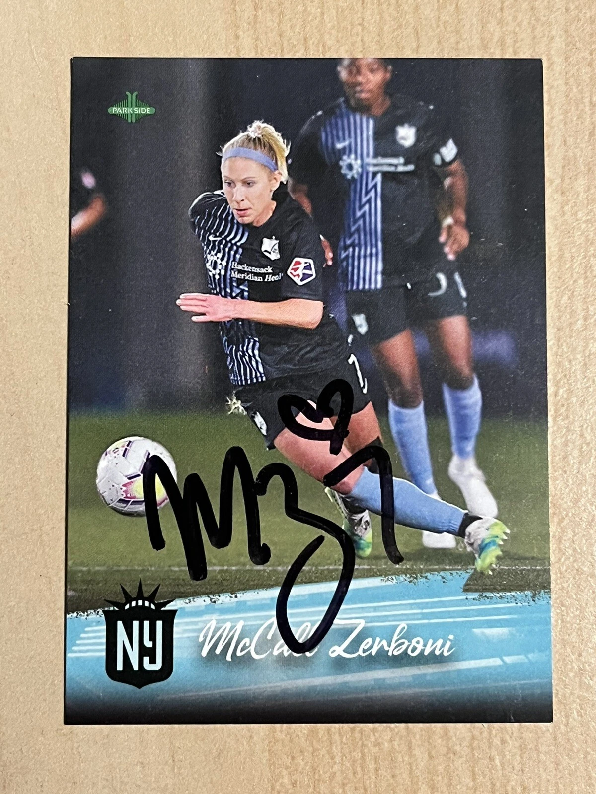 MCCALL ZERBONI SIGNED 2021 PARKSIDE NWSL GOTHAM Auto Card ROOKIE RC RARE