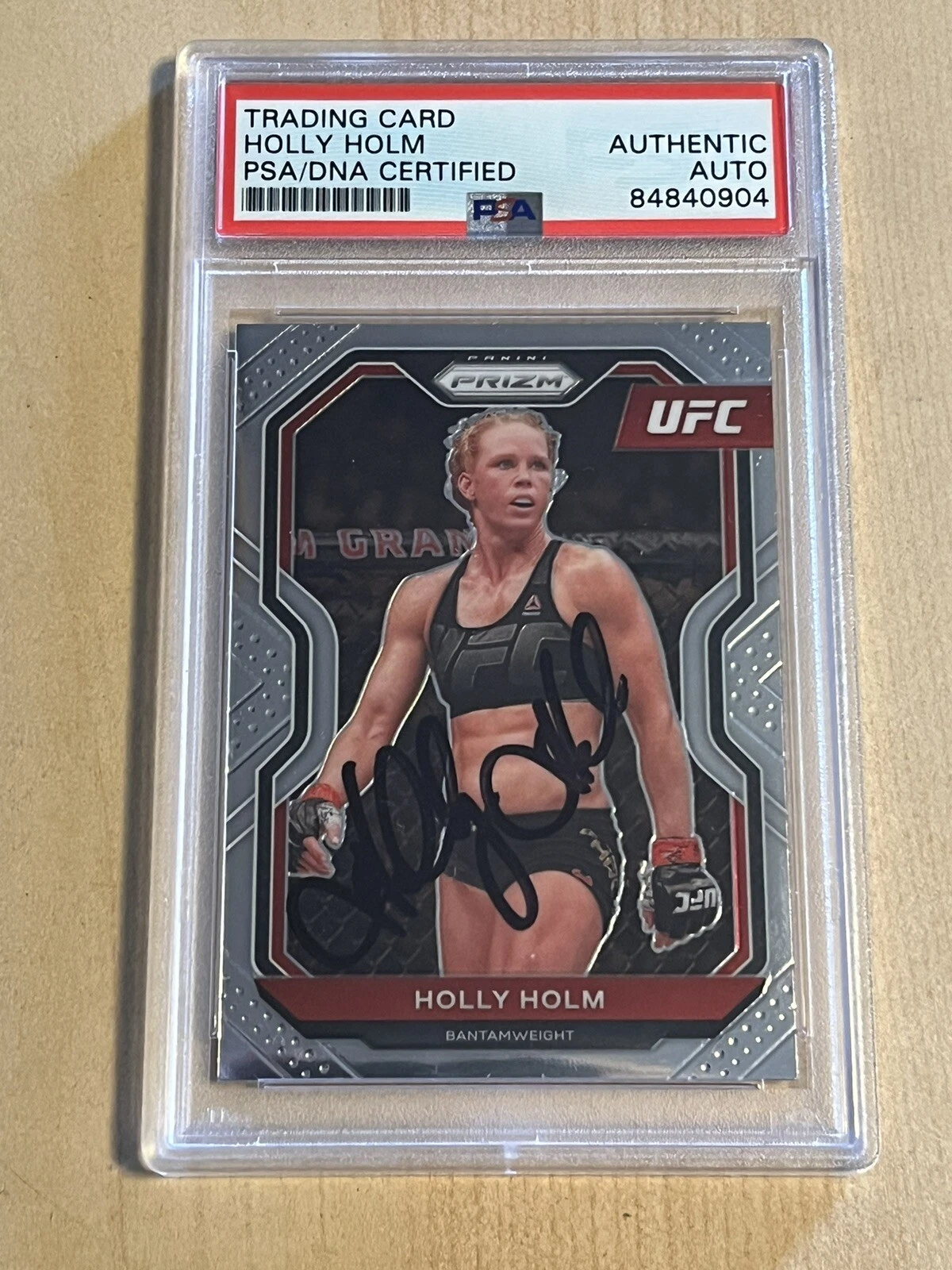 HOLLY HOLM SIGNED 2021 Panini Prizm UFC CARD AUTO RC VERY RARE PSA/DNA