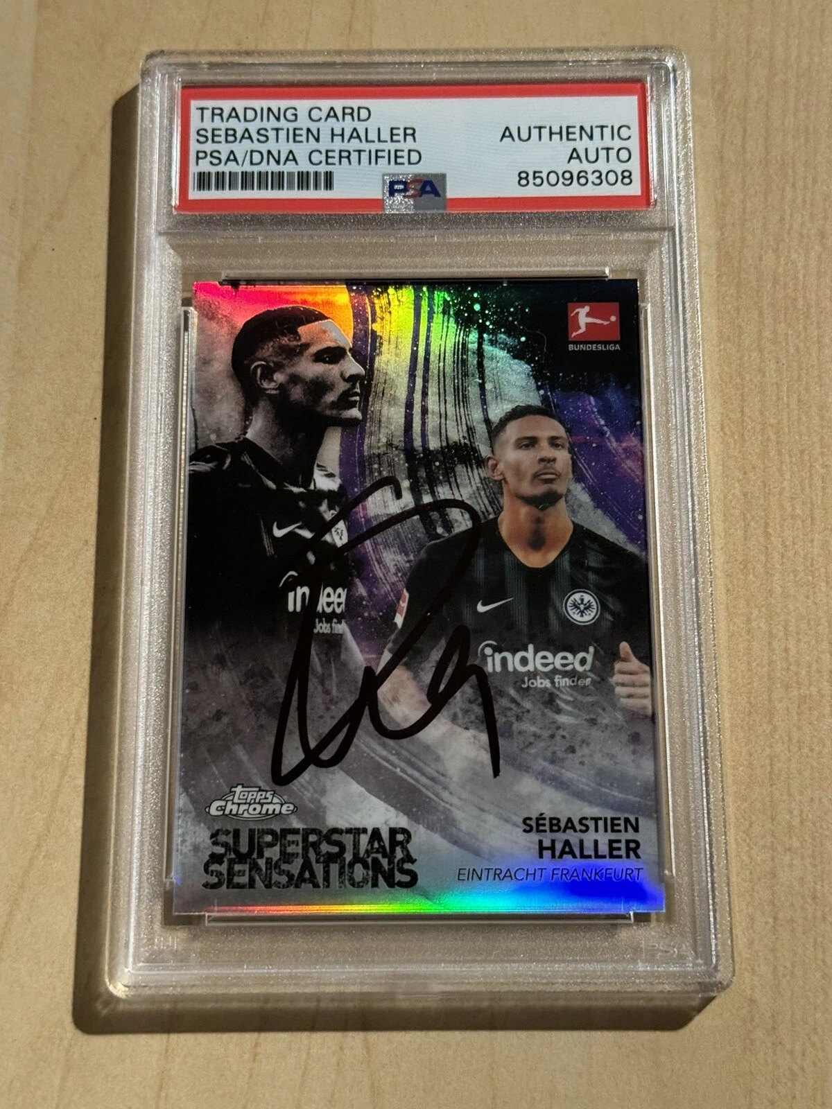 2018-19 Topps Chrome Superstar Sensations Sebastien Haller Signed Auto PSA